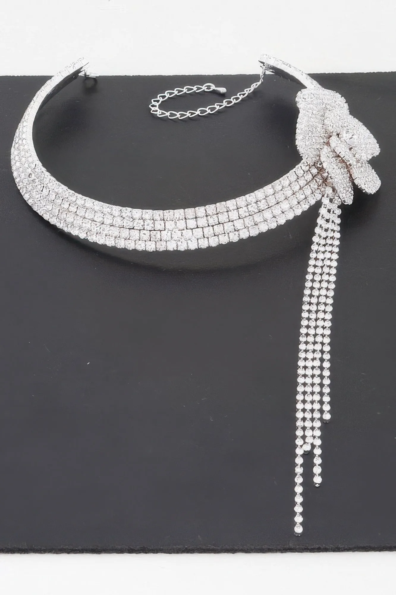 Rhinestone Flower Choker Necklace sold by Unique Kulture product image thumbnail 3