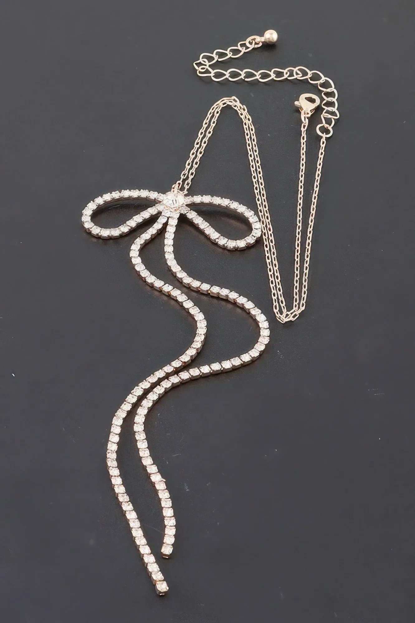 Rhinestone Bow Necklace sold by Unique Kulture product image thumbnail 2