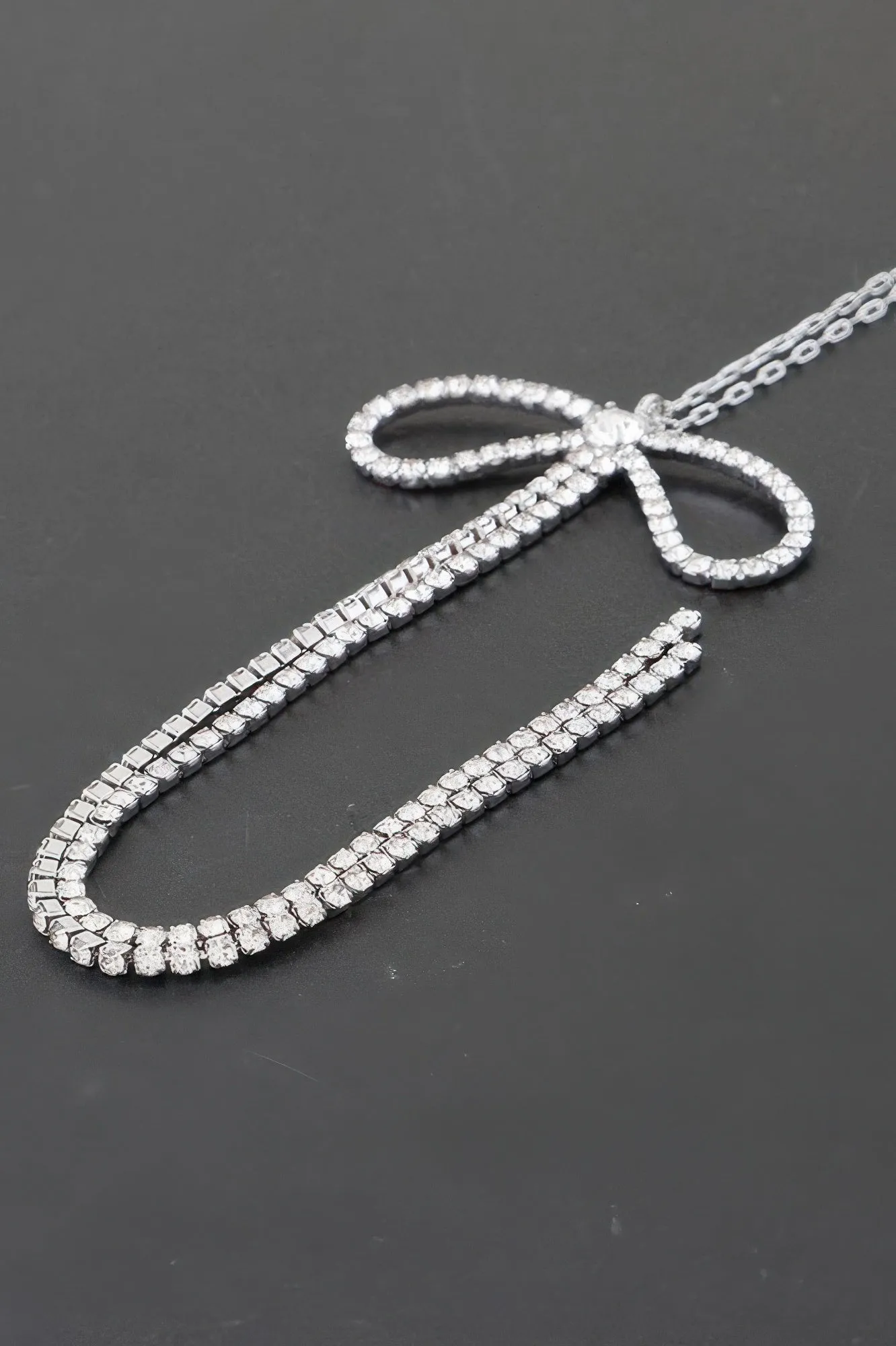Rhinestone Bow Necklace sold by Unique Kulture product image thumbnail 4