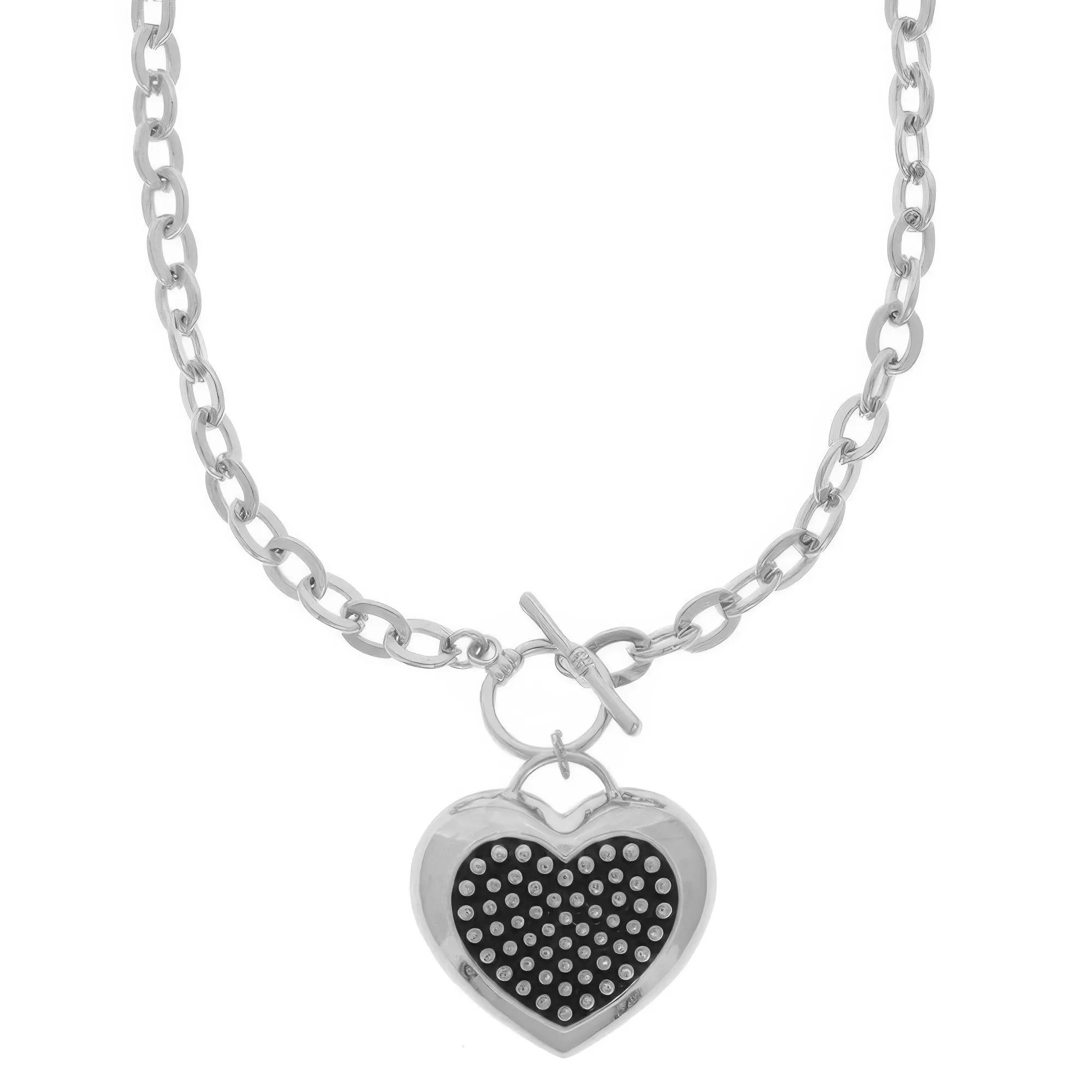 Western Bubble Pave Heart Pendant Necklace sold by Unique Kulture product image thumbnail 2