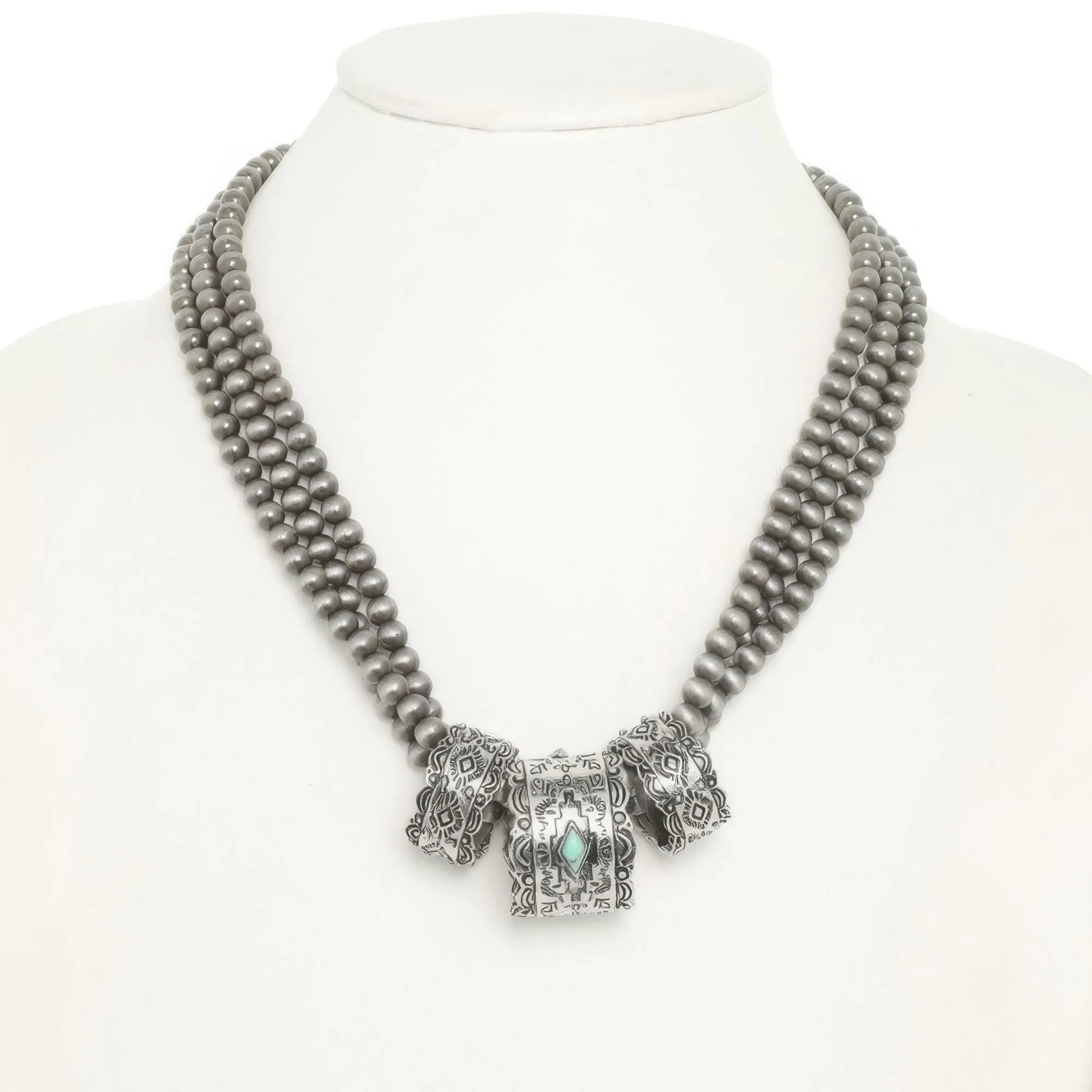 Western Navajo Barrel Pendant Beaded Necklace sold by Unique Kulture product image thumbnail 2