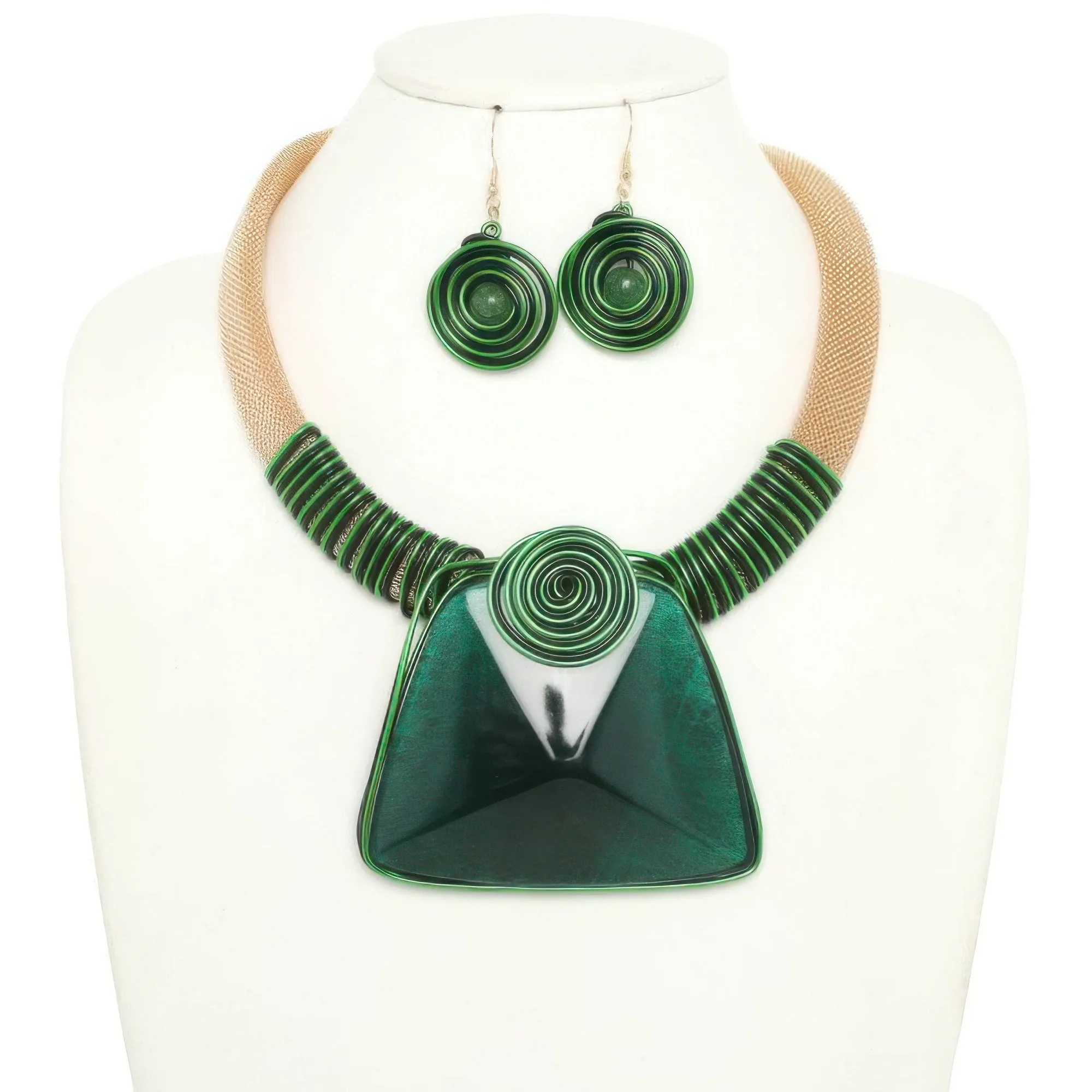 Spiral Stone Necklace Set sold by Unique Kulture product image thumbnail 4