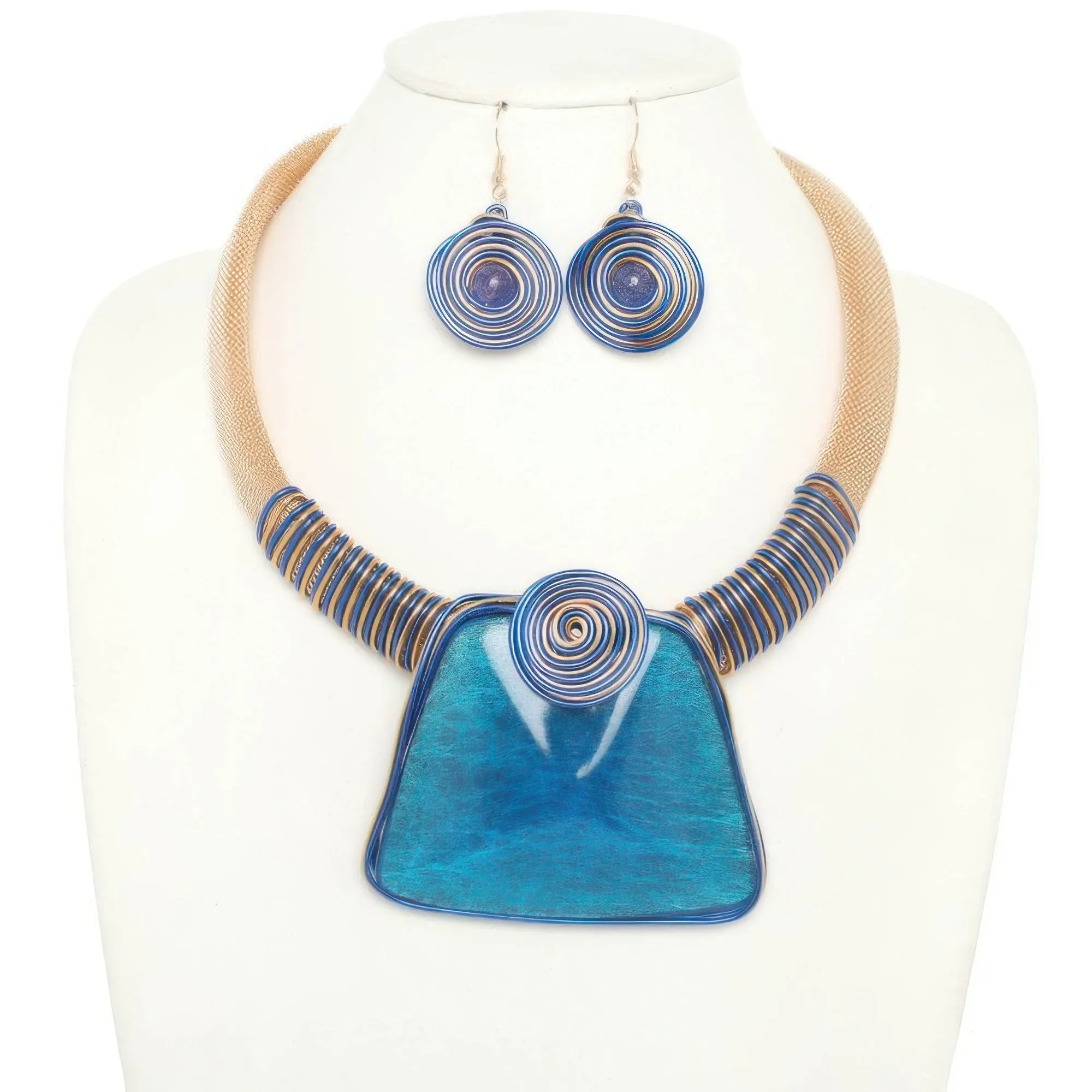 Spiral Stone Necklace Set sold by Unique Kulture product image thumbnail 5