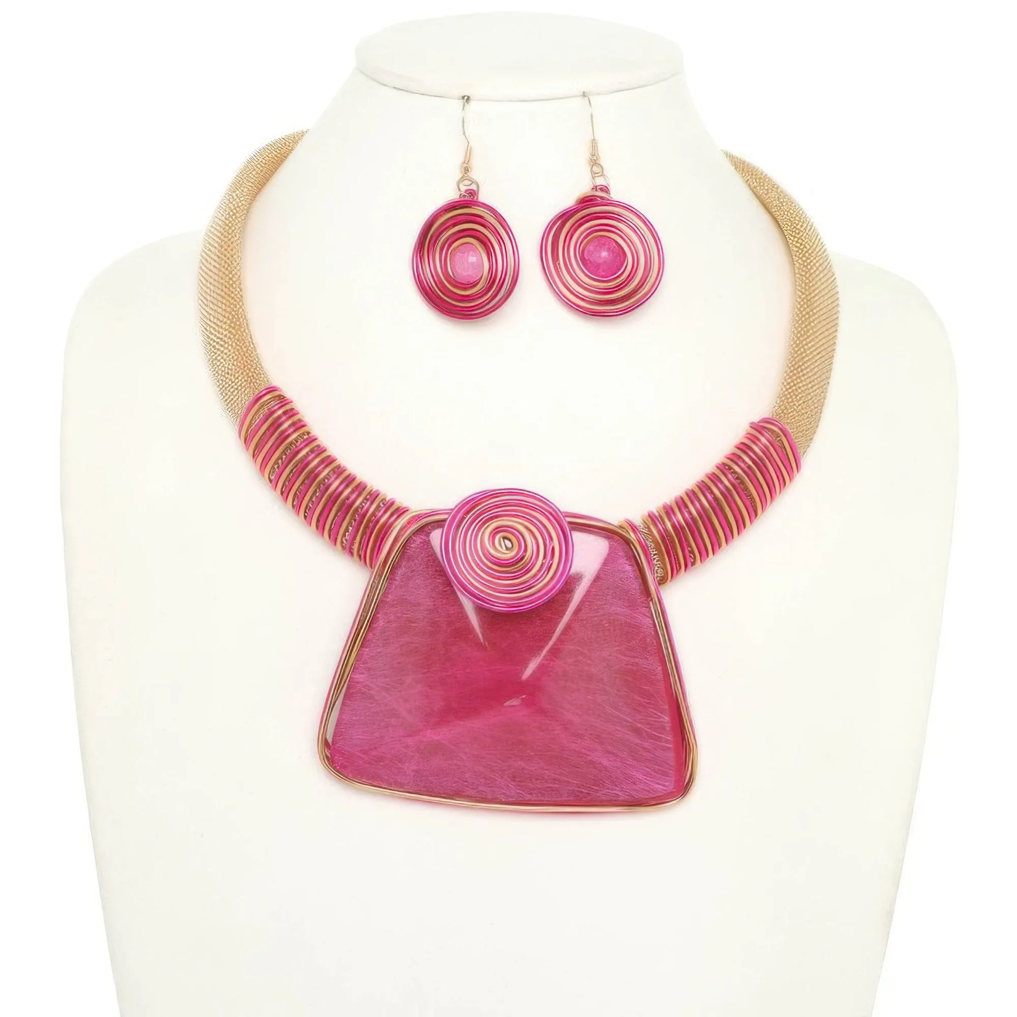 Spiral Stone Necklace Set sold by Unique Kulture product image thumbnail 2