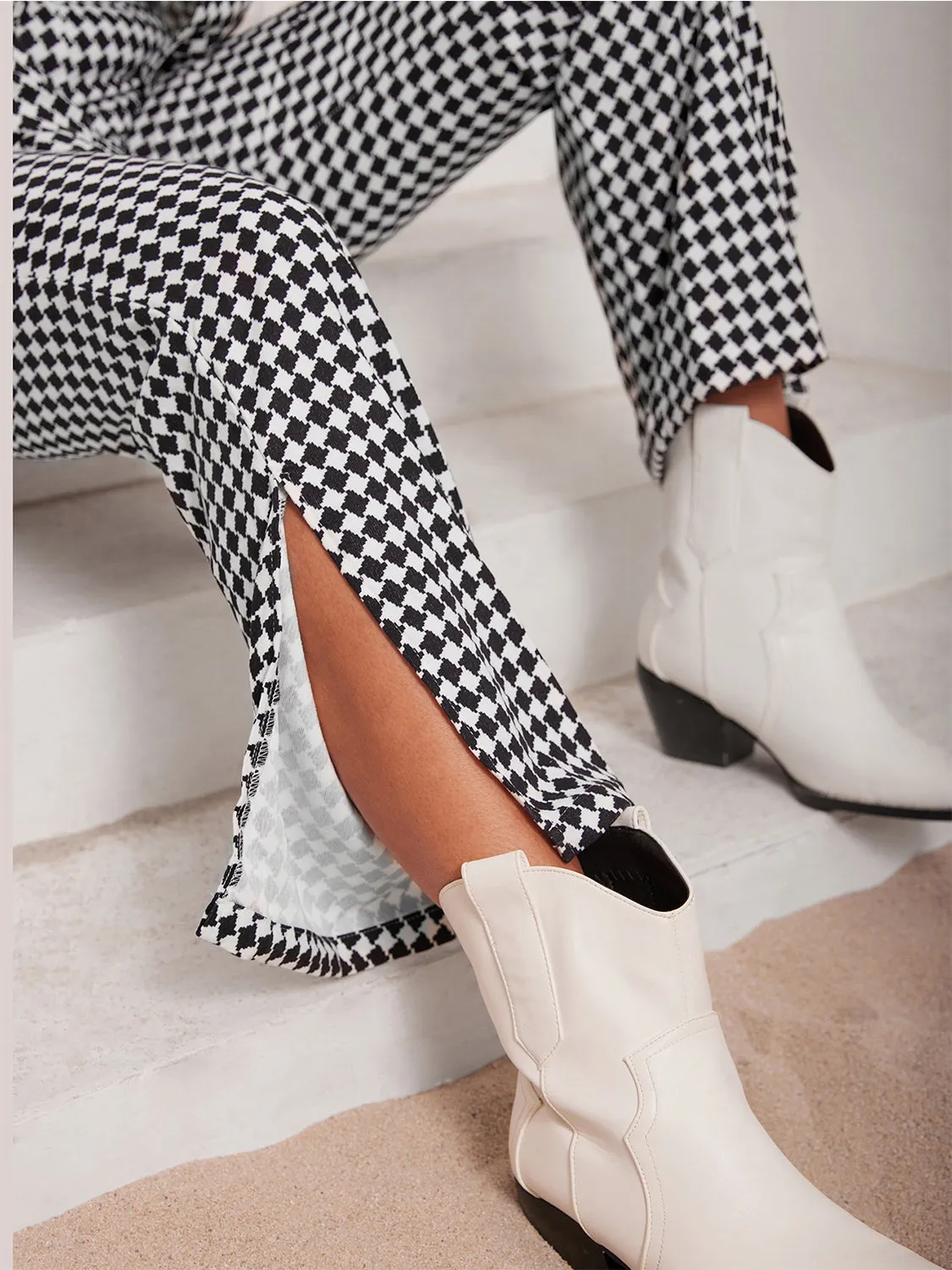 Checkered Blazer & Slit Pants Set sold by Unique Kulture product image thumbnail 5