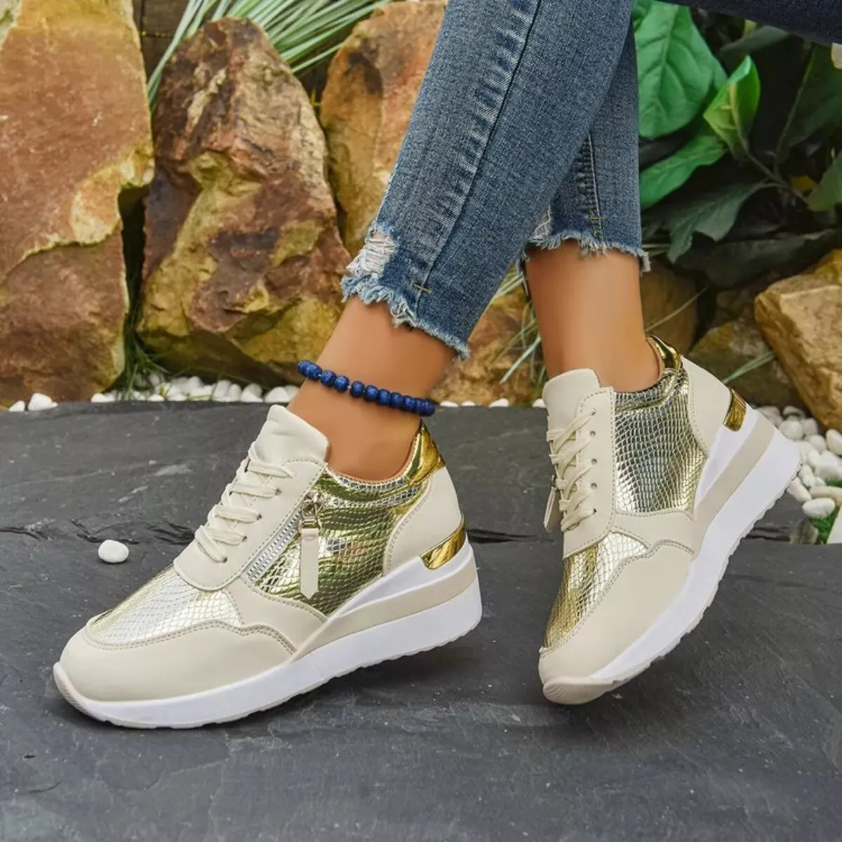 Round Toe Lace Up Athletic sold by Unique Kulture product image thumbnail 4