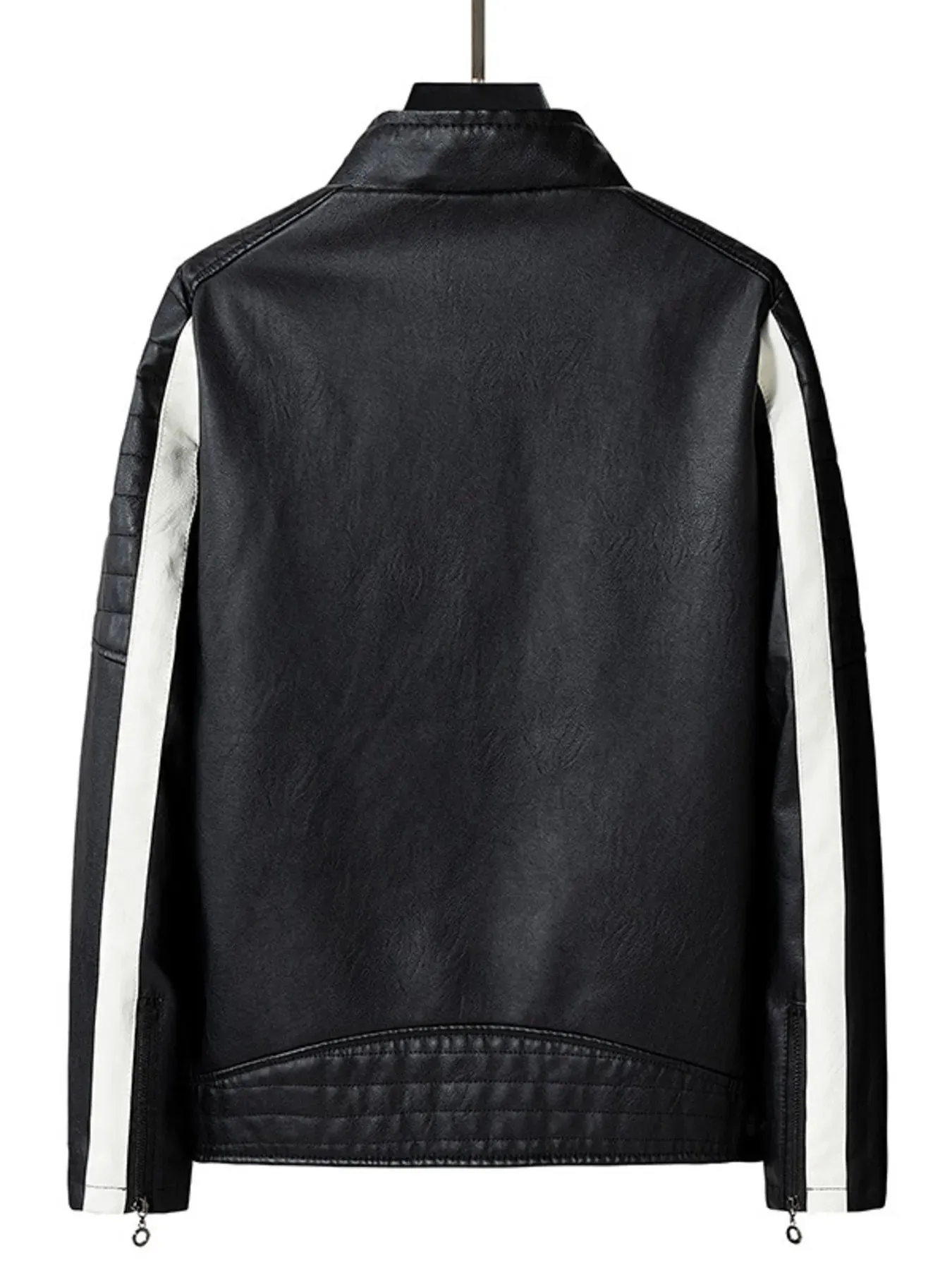 Men's Plus Size Zip Up Long Sleeve Contrast Jacket sold by Unique Kulture product image thumbnail 2