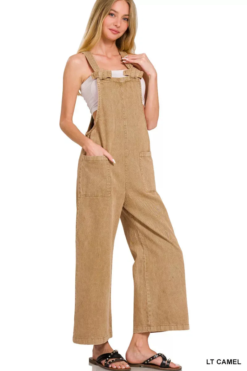 Zenana Washed Knot Strap Pockets Jumpsuit sold by Unique Kulture product image thumbnail 3