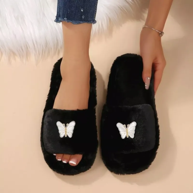 Butterfly Open Toe Slippers made by Trendsi