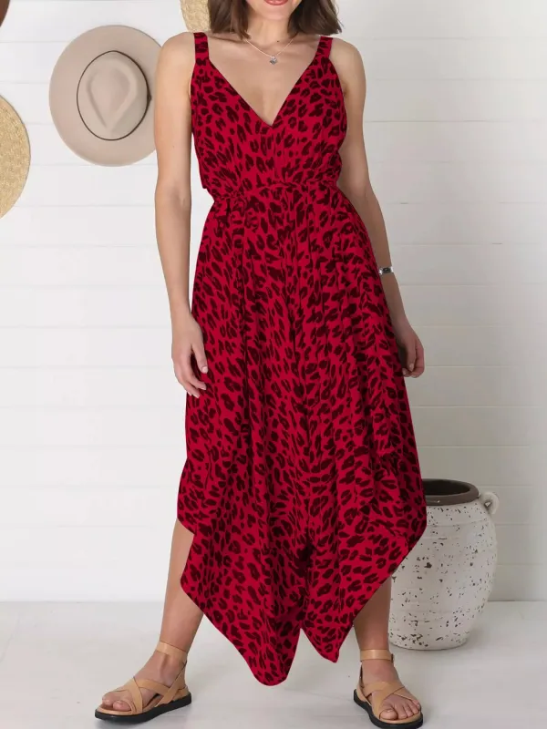 Full Size Leopard Print V-Neck Wide Leg Jumpsuit Plus Size sold by Unique Kulture