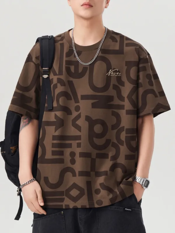 Men's Plus Size Round Neck Short Sleeve T-Shirt sold by Unique Kulture