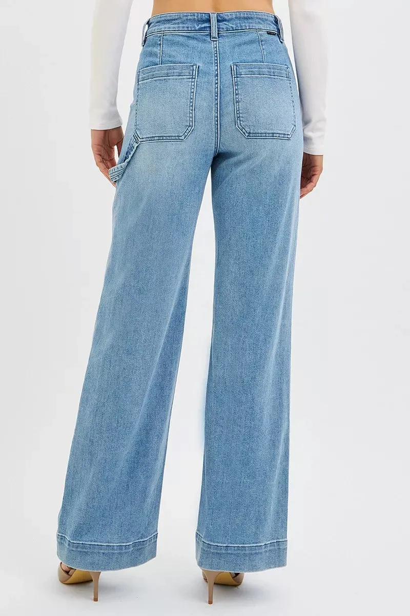 RISEN Full Size High Rise Straight Leg Jeans with Front Pockets Plus Size sold by Unique Kulture product image thumbnail 5