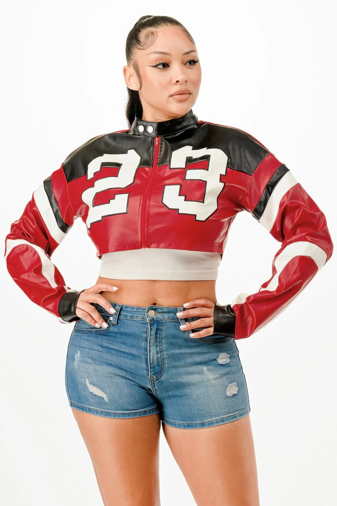 Cropped Moto Jacket sold by Unique Kulture product image thumbnail 4