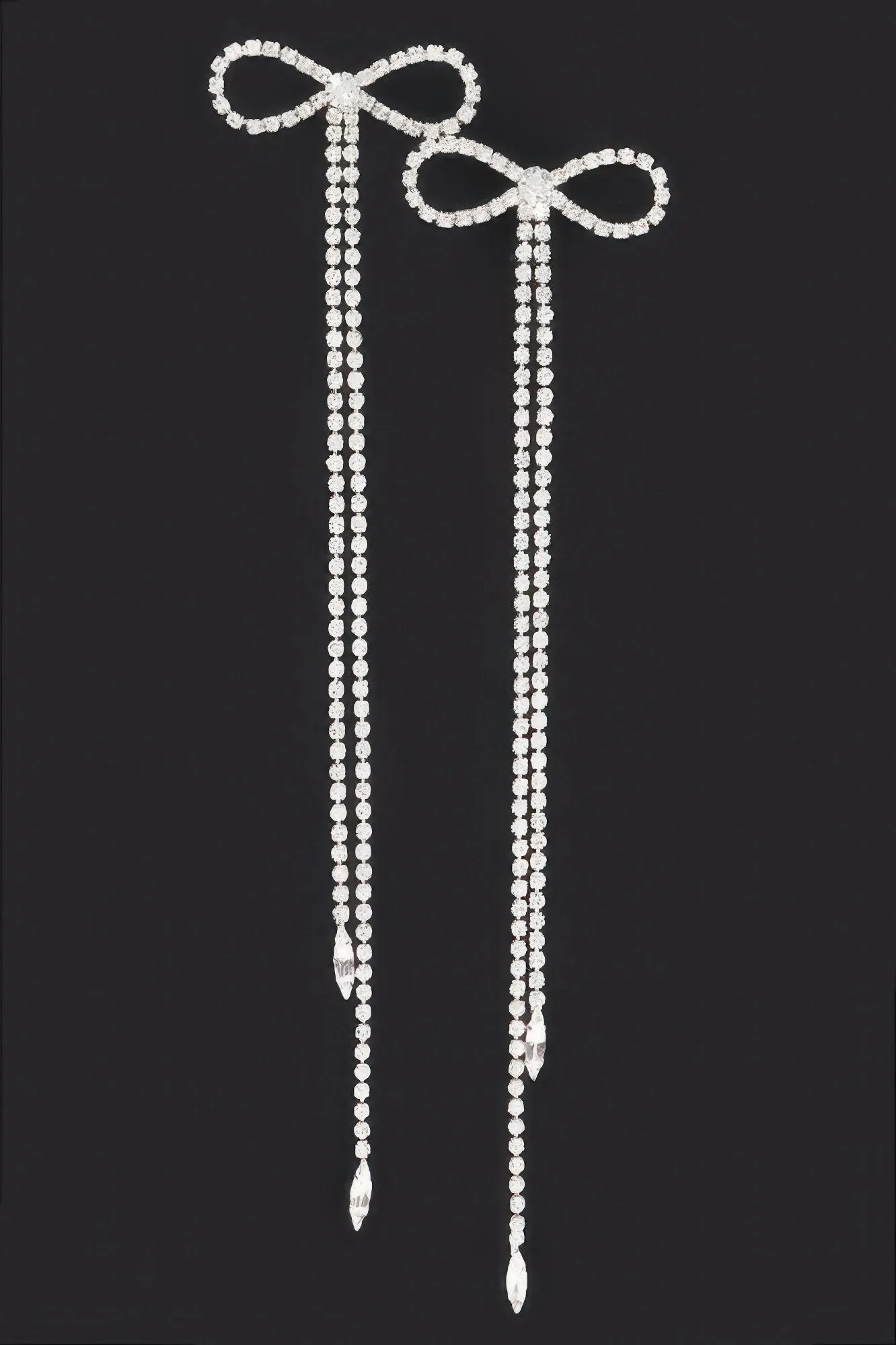 Rhinestone Bow Fringe Earring sold by Unique Kulture product image thumbnail 3