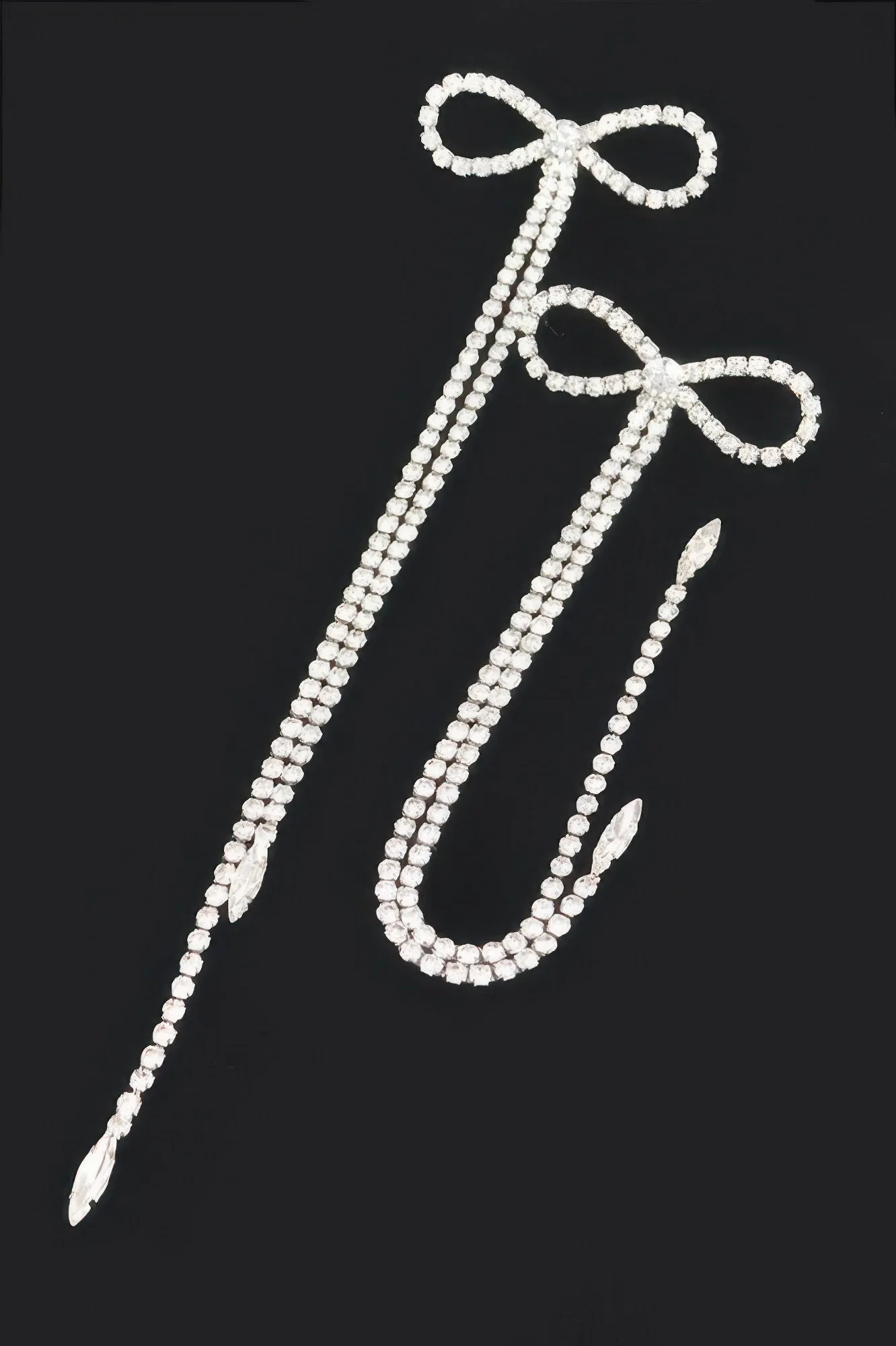 Rhinestone Bow Fringe Earring sold by Unique Kulture product image thumbnail 4