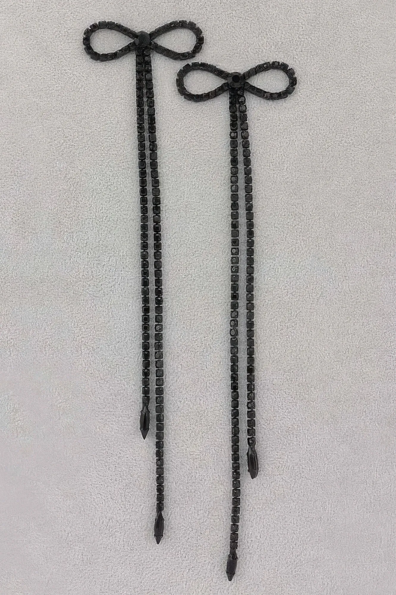 Rhinestone Bow Fringe Earring sold by Unique Kulture