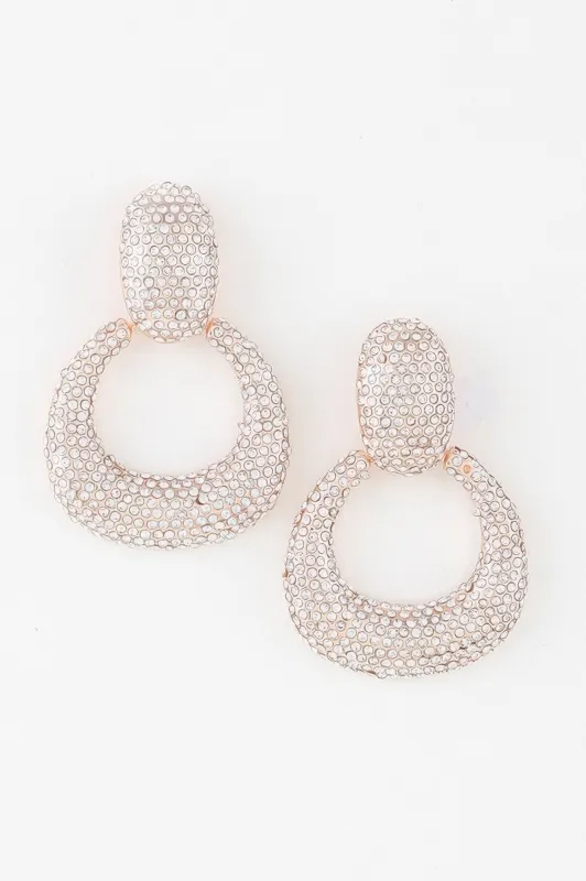 Bejeweled Hoop Drop Earrings sold by Unique Kulture