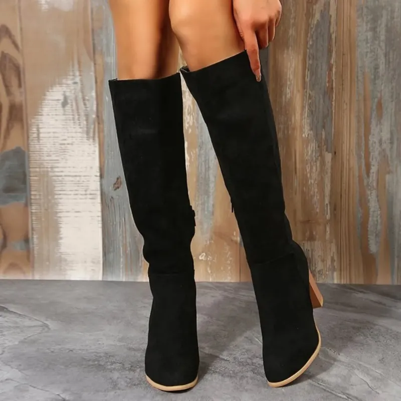 Point Toe Block Heels Boots sold by Unique Kulture