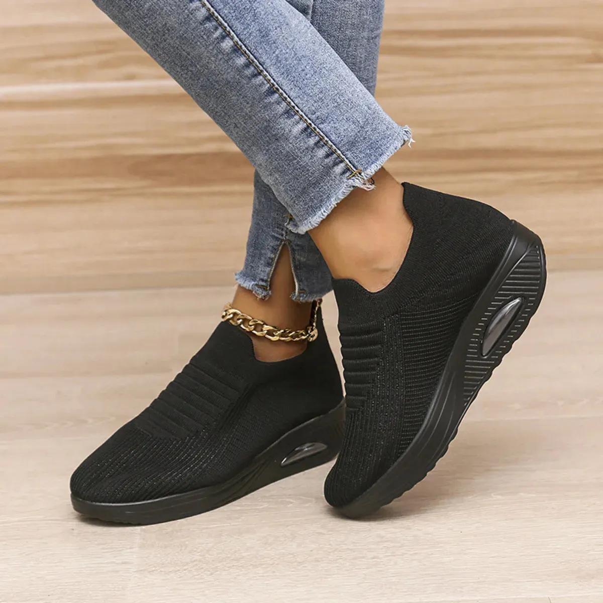 Breathable Mesh Wedge Sneakers sold by Unique Kulture product image thumbnail 2