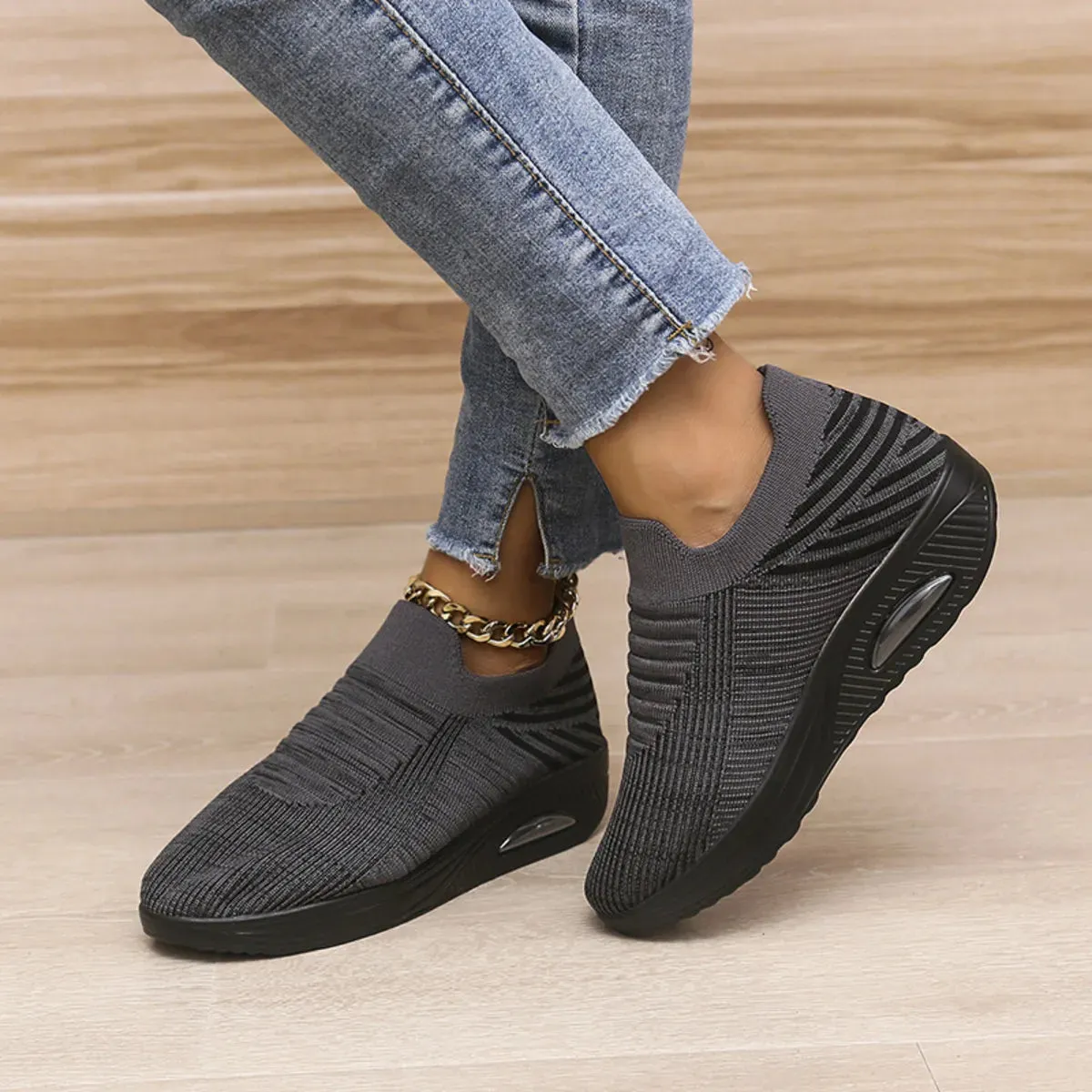Breathable Mesh Wedge Sneakers sold by Unique Kulture product image thumbnail 3