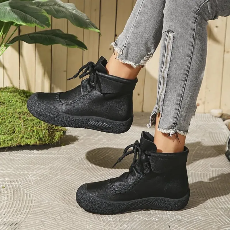 Lace-Up Platform Ankle Boots sold by Unique Kulture