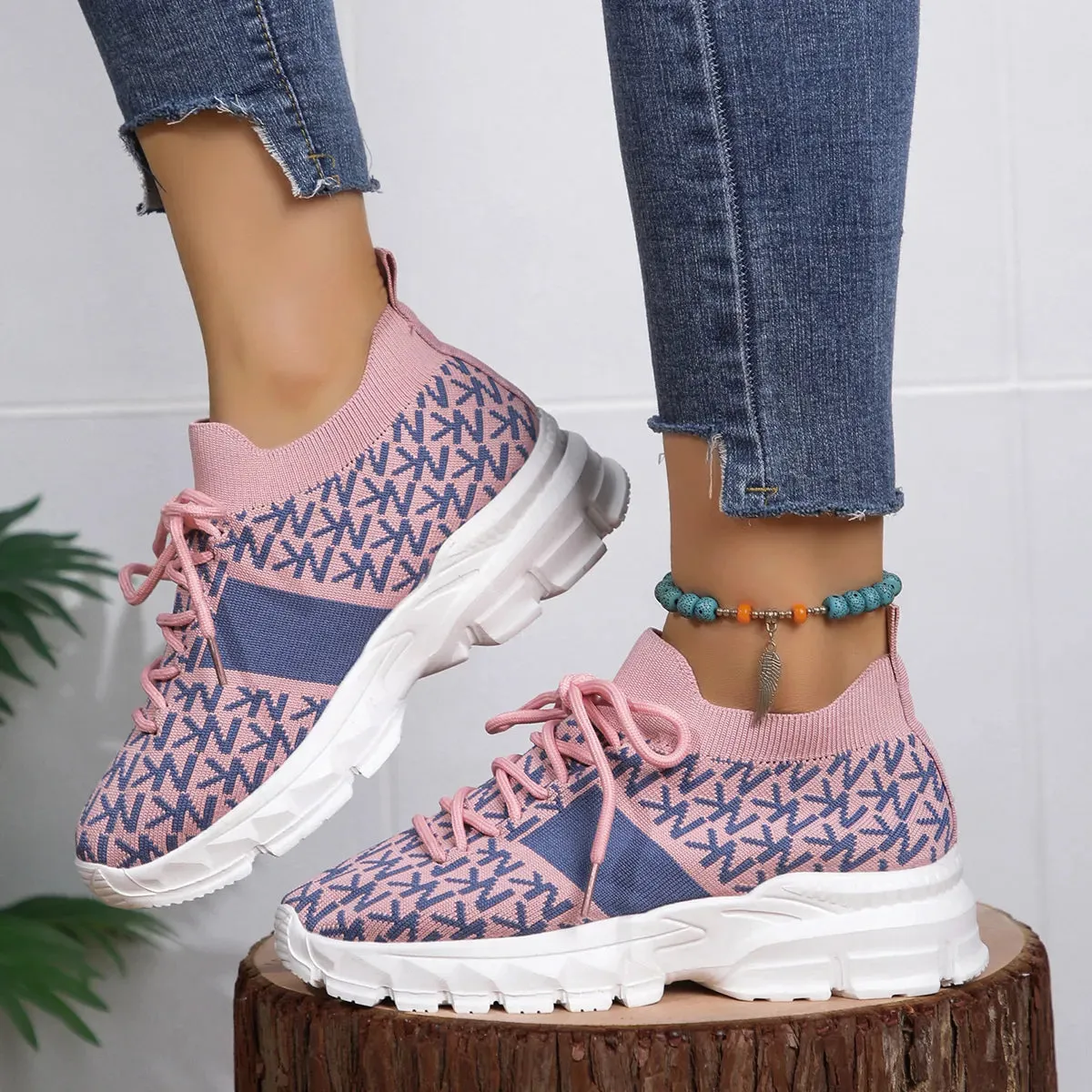 Lace Up Platform Sneakers sold by Unique Kulture product image thumbnail 4