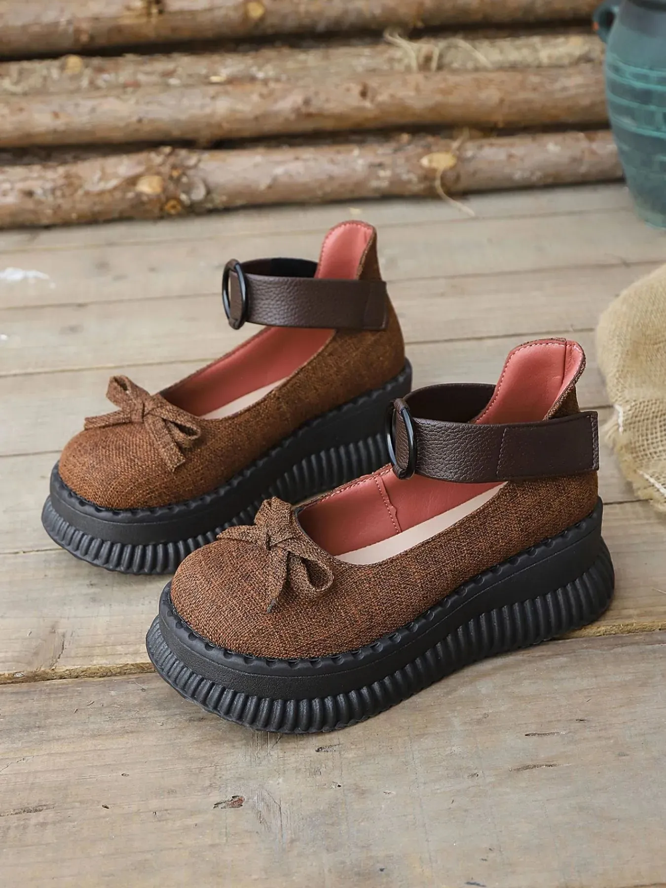 Bow Round Toe Platform Loafers sold by Unique Kulture product image thumbnail 5