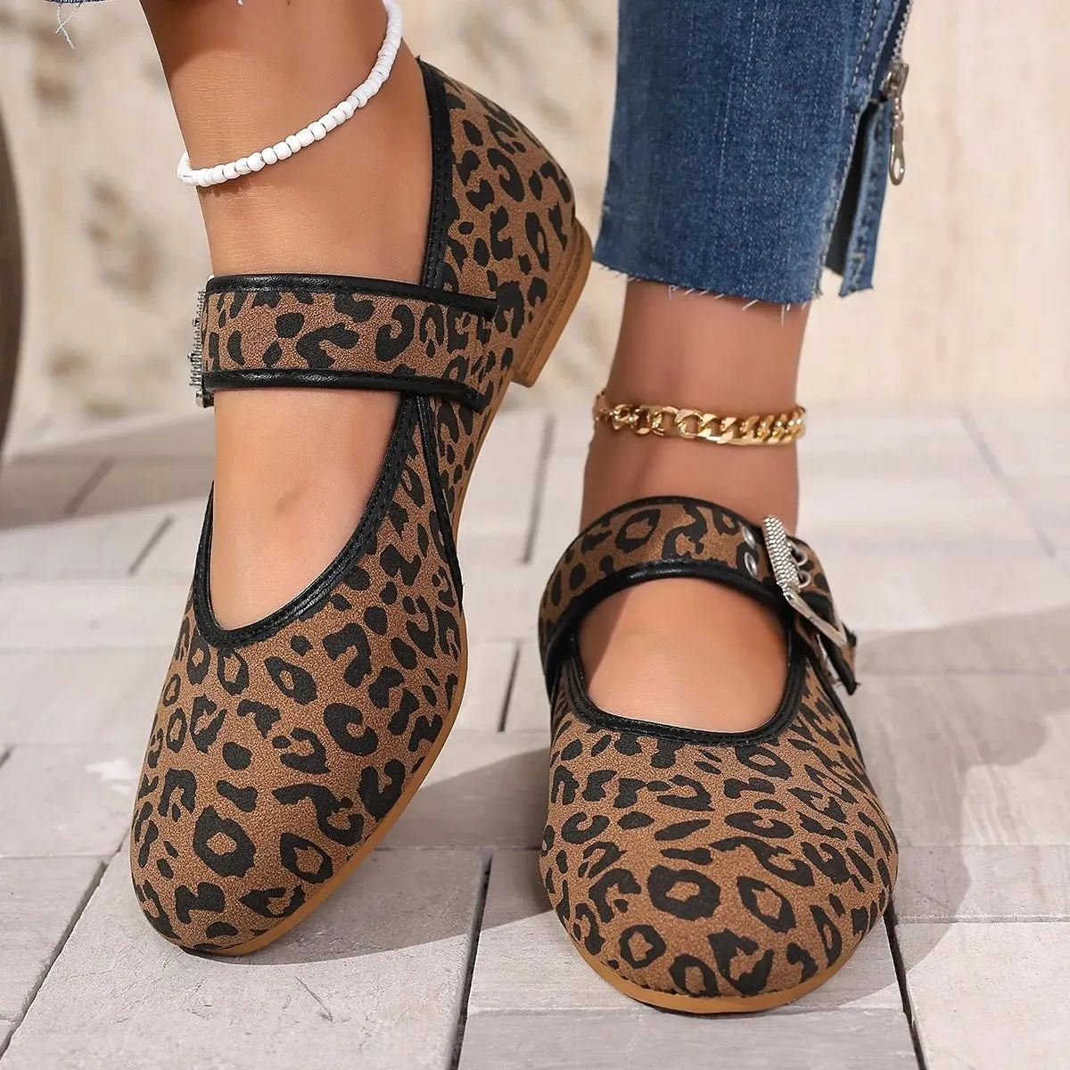 Leopard Print Mary Jane Loafers sold by Unique Kulture product image thumbnail 5