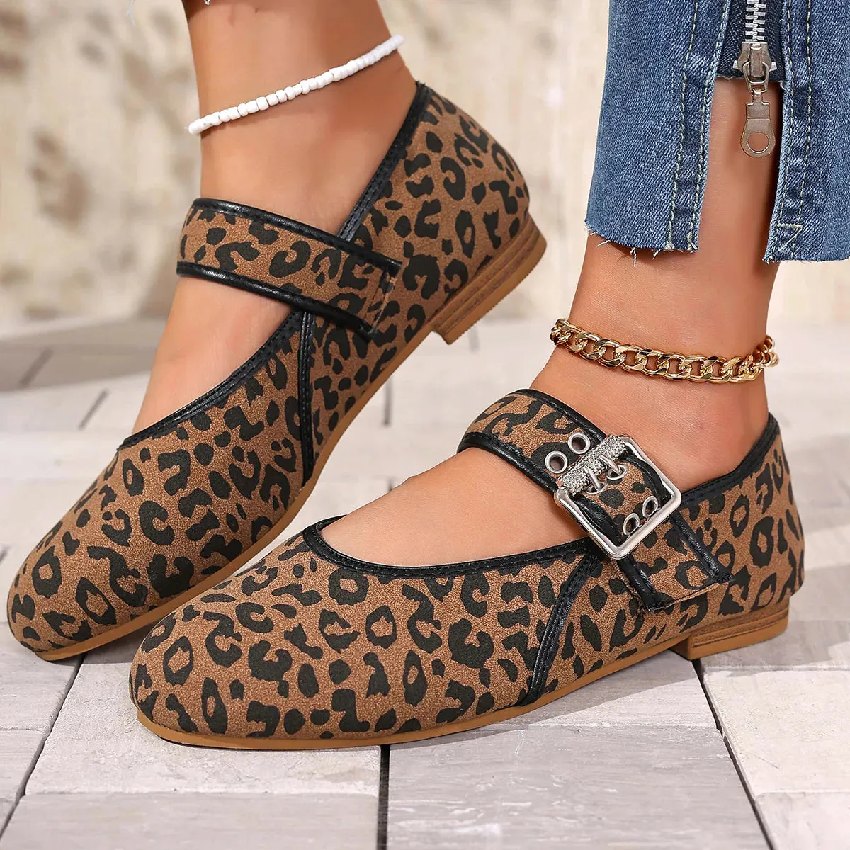 Leopard Print Mary Jane Loafers sold by Unique Kulture product image thumbnail 3