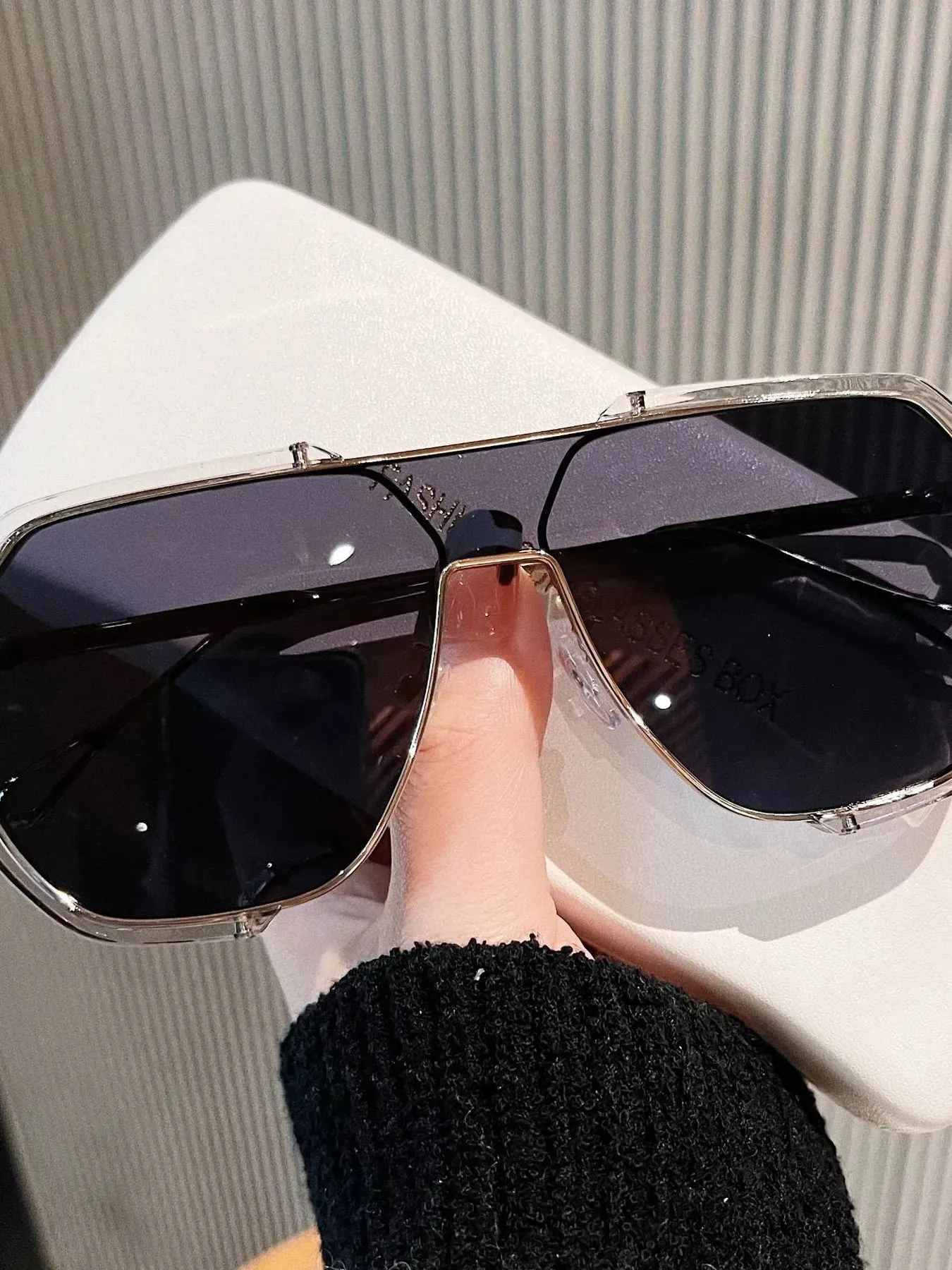 UV Protection Oversized Sunglasses sold by Unique Kulture product image thumbnail 2