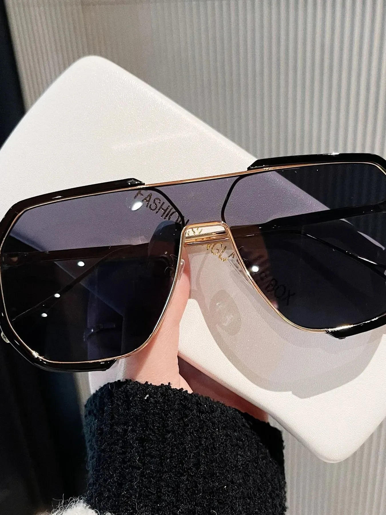 UV Protection Oversized Sunglasses sold by Unique Kulture product image thumbnail 4