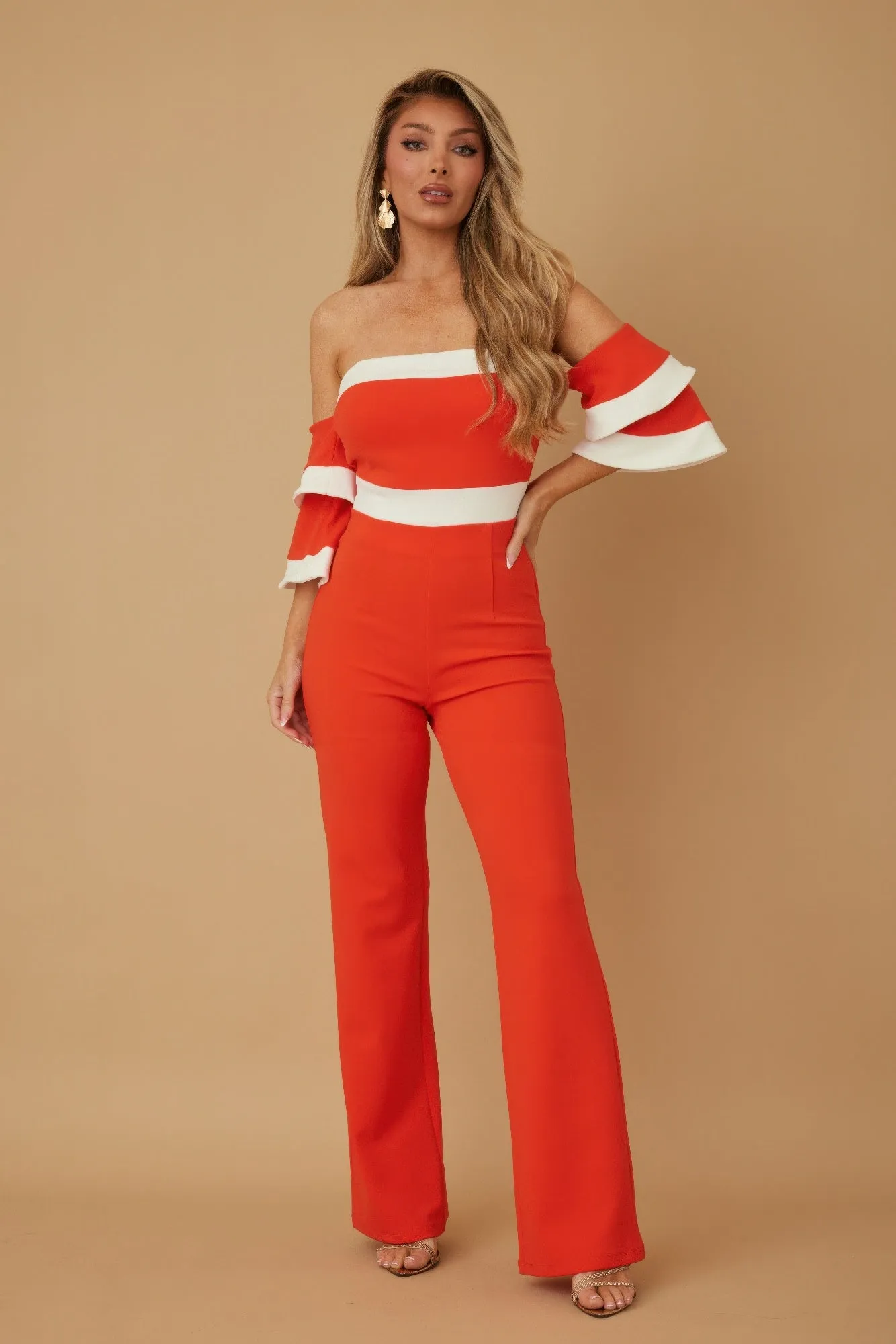 Off Shoulder Black N White Color Combo Jumpsuit sold by Unique Kulture product image thumbnail 2