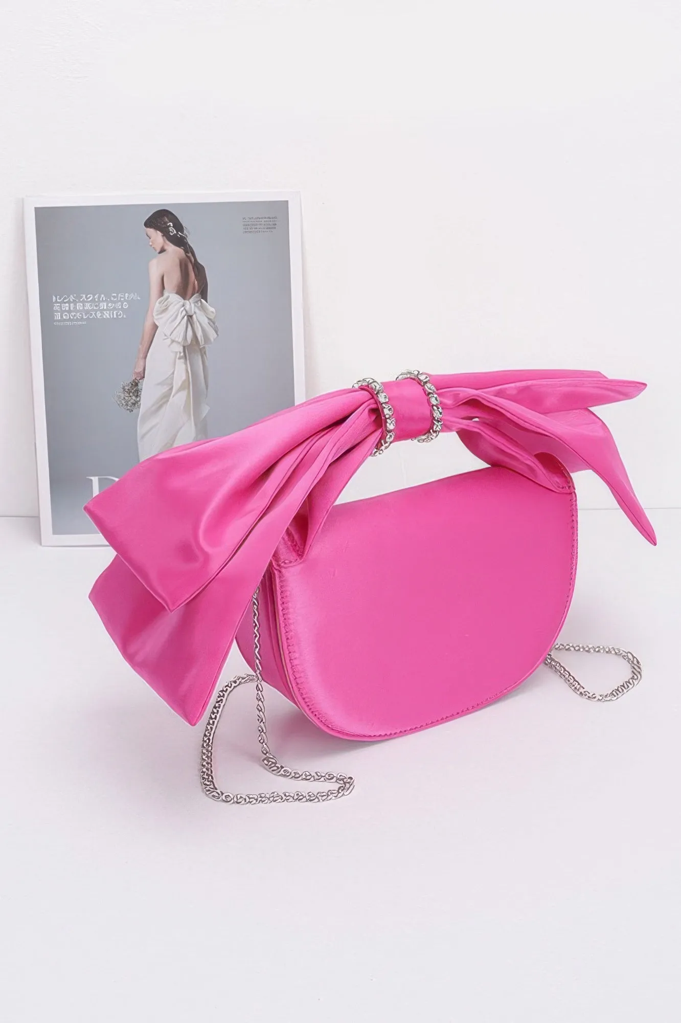 Oversized Bow Handle Satin Crossbody Bag sold by Unique Kulture product image thumbnail 2