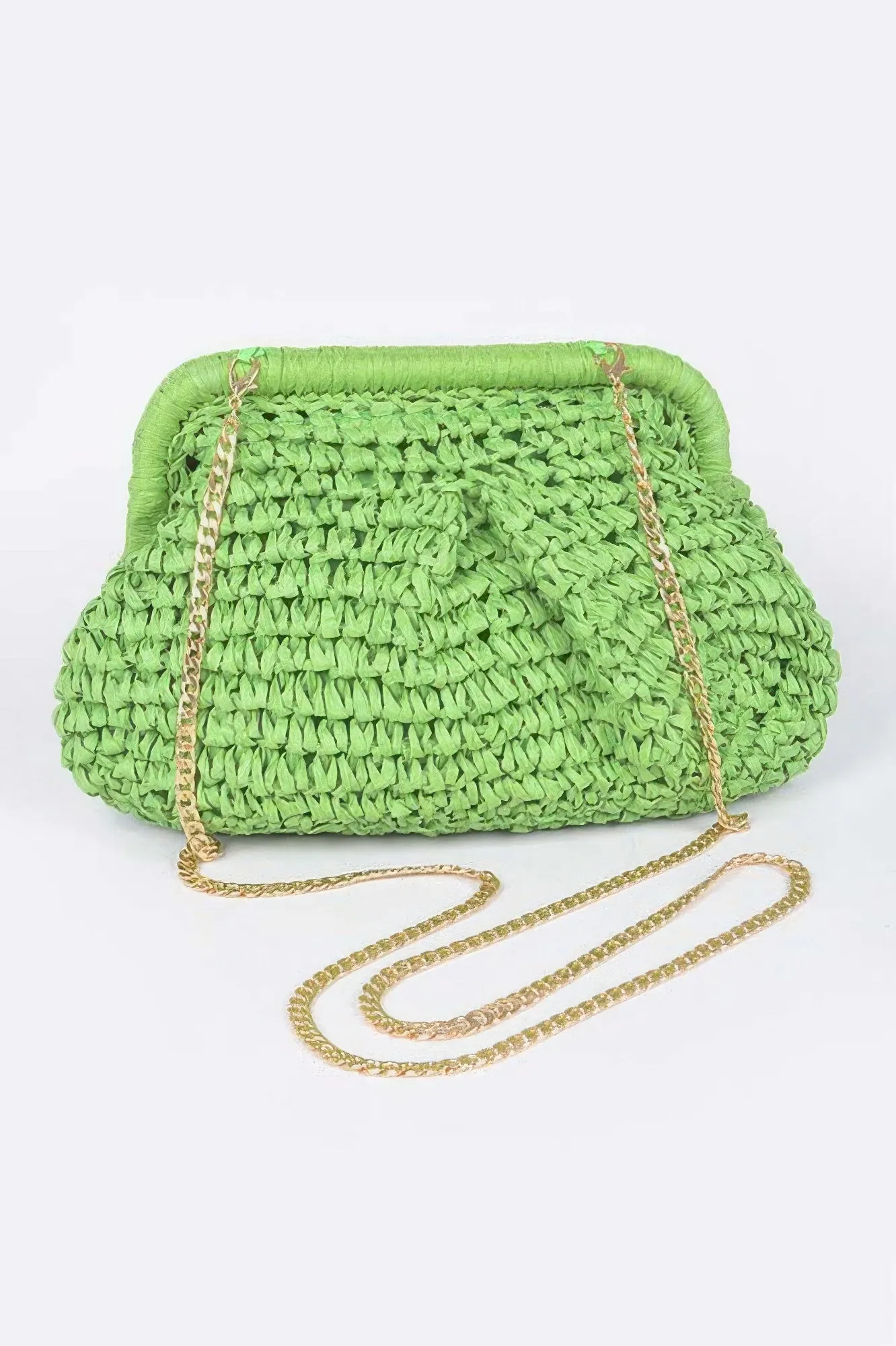 Faux Straw Chain Clutch sold by Unique Kulture product image thumbnail 2