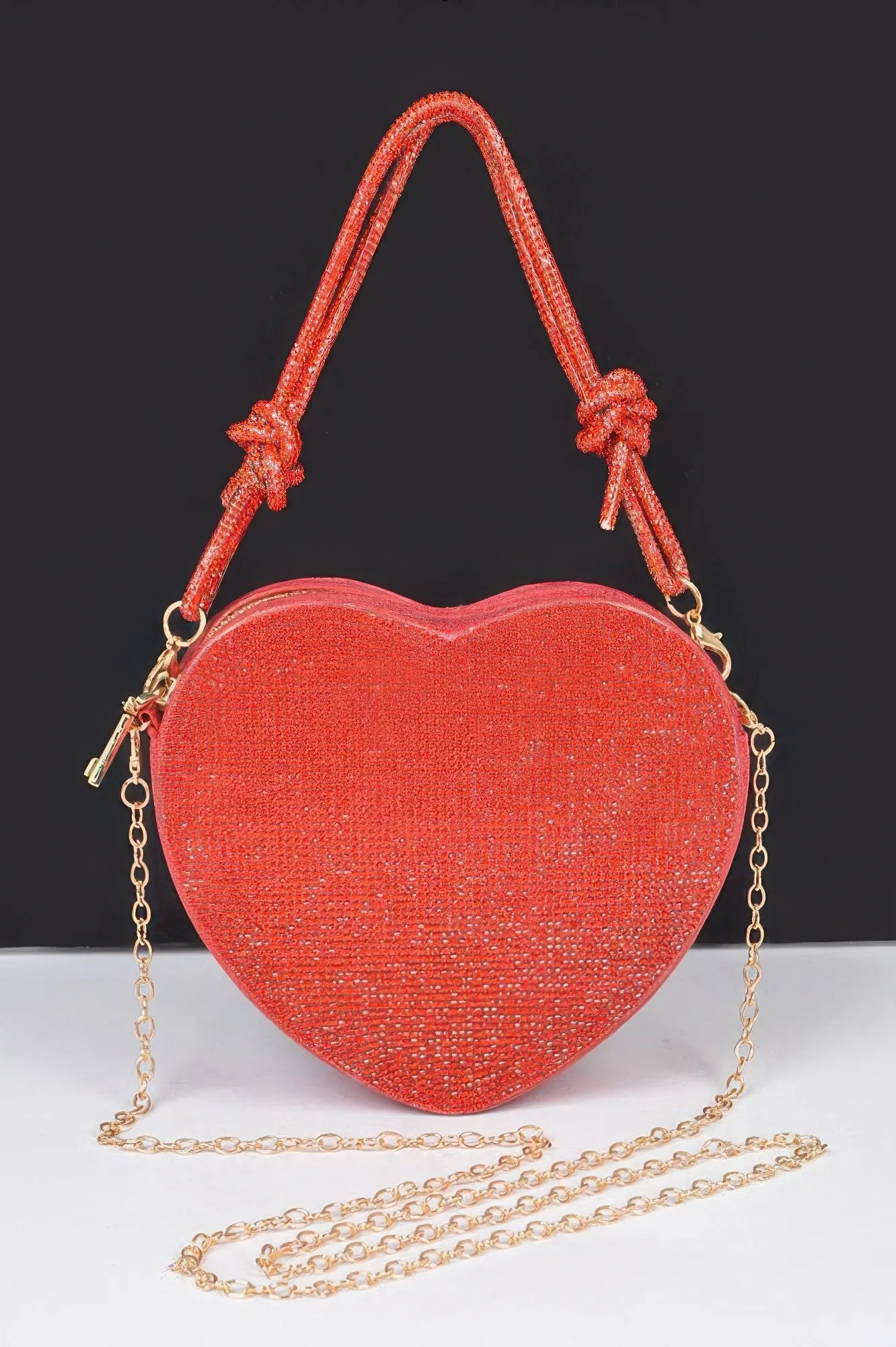 Rhinestone Heart Shape Clutch sold by Unique Kulture product image thumbnail 3
