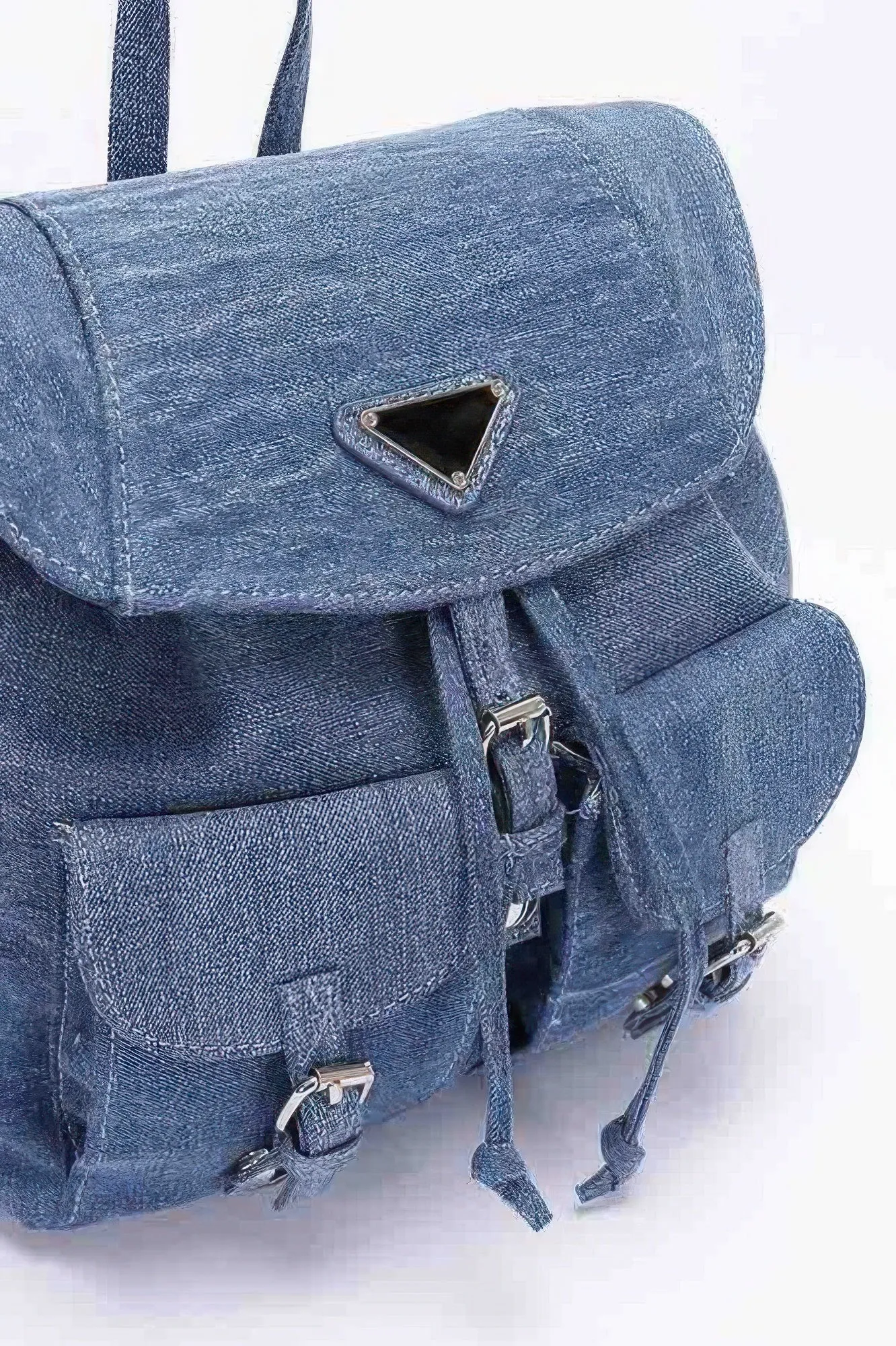 Denim Double Pocket Front Backpack sold by Unique Kulture product image thumbnail 3