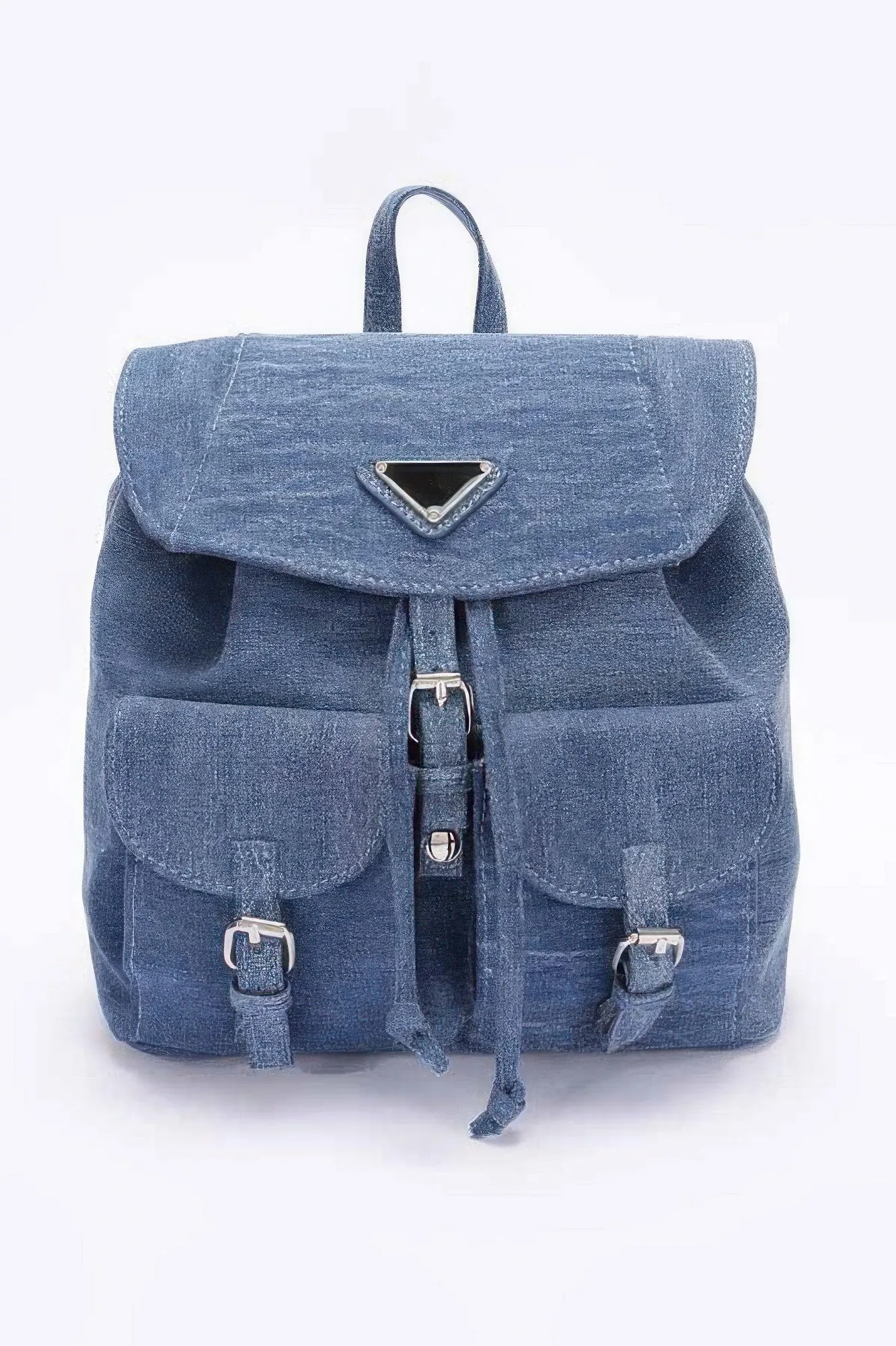 Denim Double Pocket Front Backpack sold by Unique Kulture product image thumbnail 2