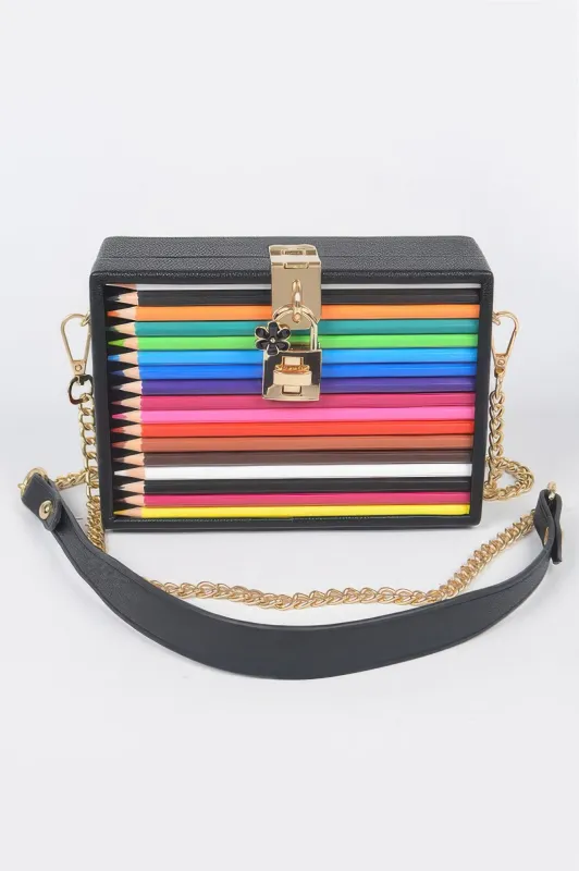 Pencil Case With Key And Lock Clutch sold by Unique Kulture