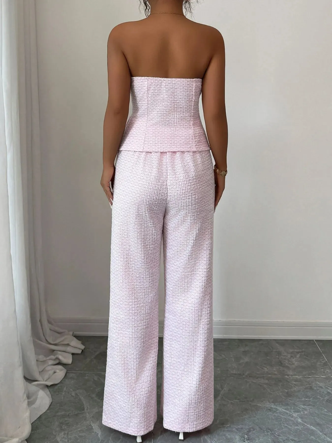 Sweetheart Neck Tube Top and Pants Set sold by Unique Kulture product image thumbnail 5