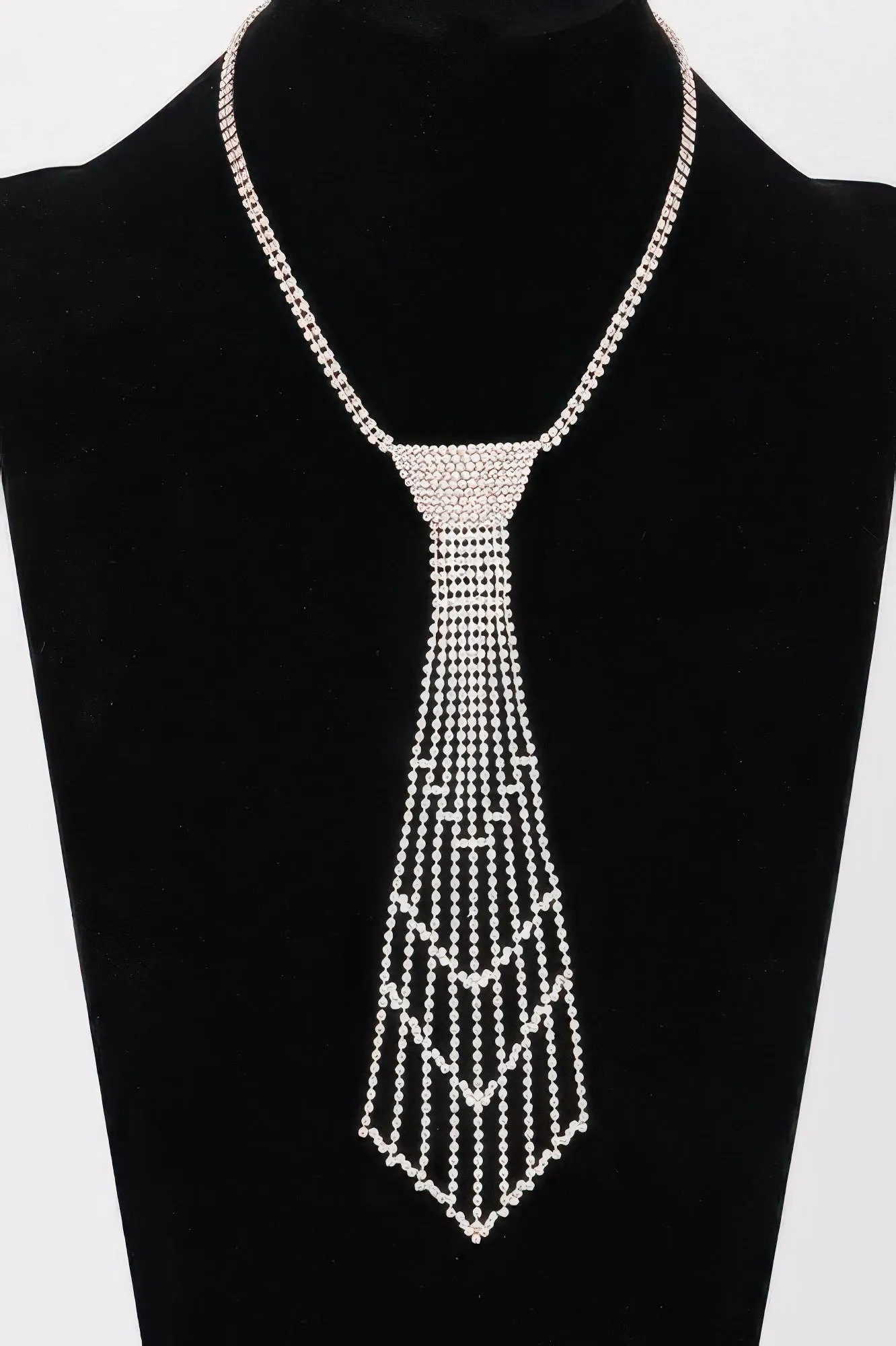 Rhinestone Necktie Necklace sold by Unique Kulture product image thumbnail 3