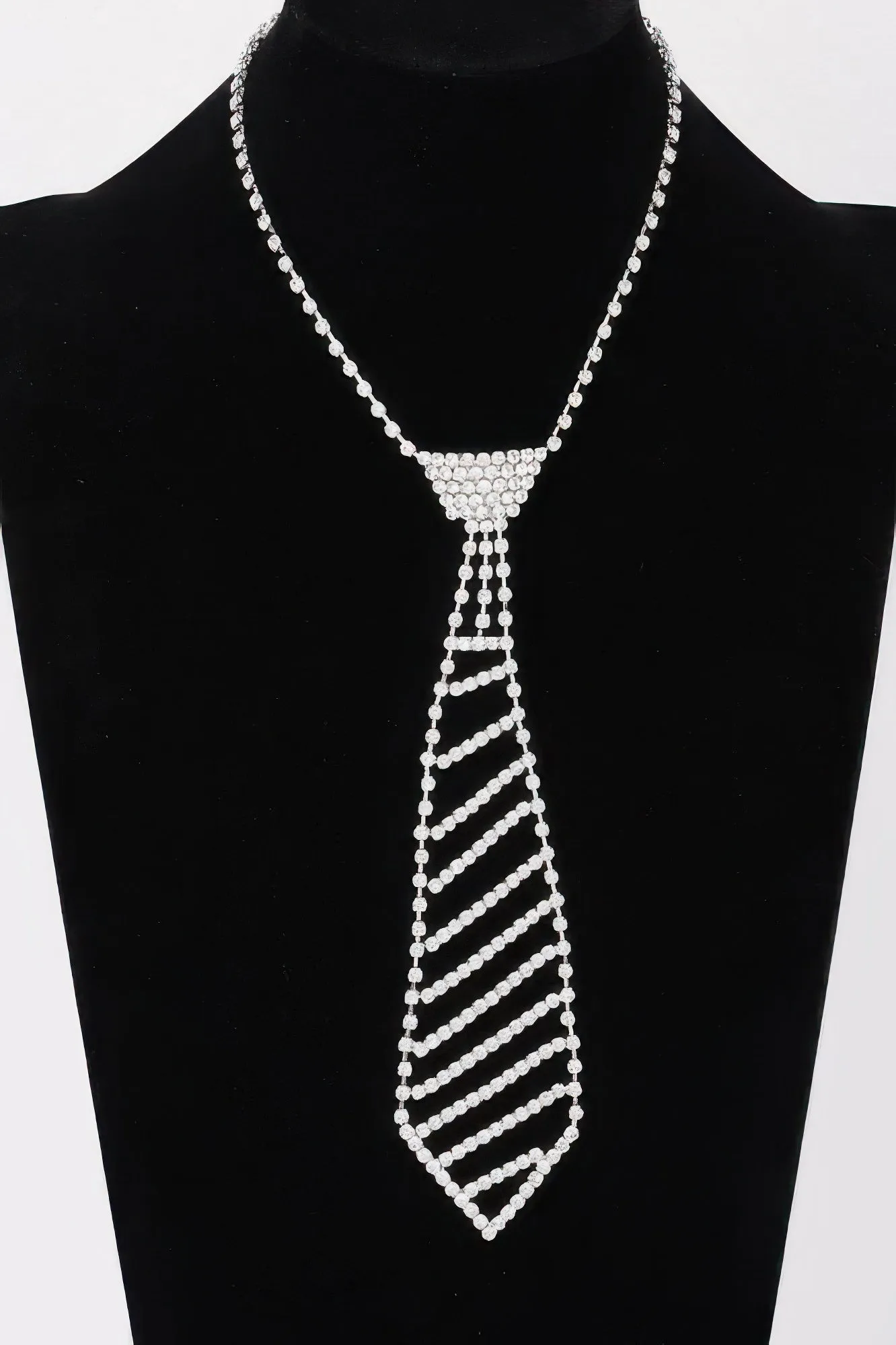 Rhinestone Necktie Necklace sold by Unique Kulture