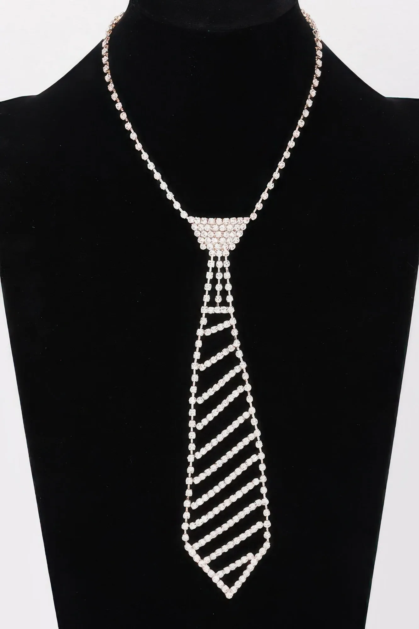 Rhinestone Necktie Necklace sold by Unique Kulture product image thumbnail 3