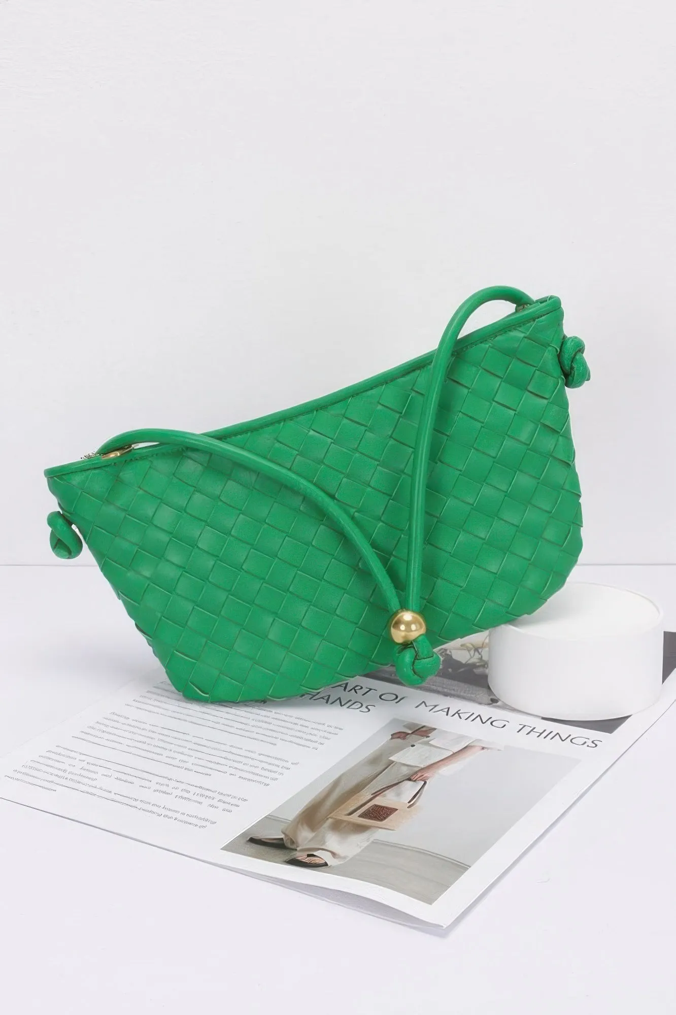 Faux Leather Braided Wrist And Shoulder Bag sold by Unique Kulture product image thumbnail 5