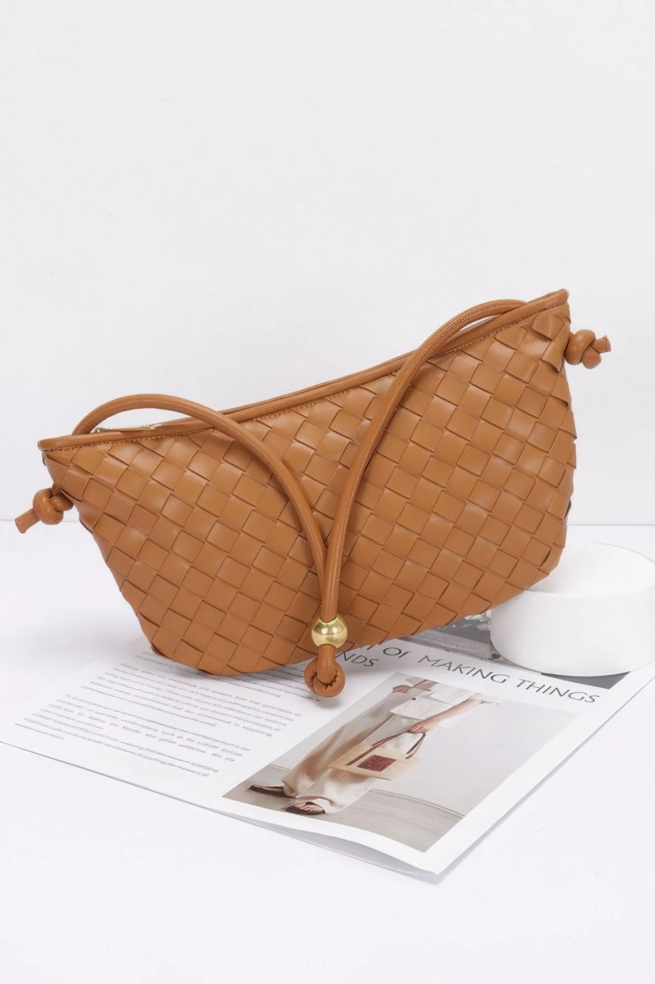 Faux Leather Braided Wrist And Shoulder Bag sold by Unique Kulture product image thumbnail 2