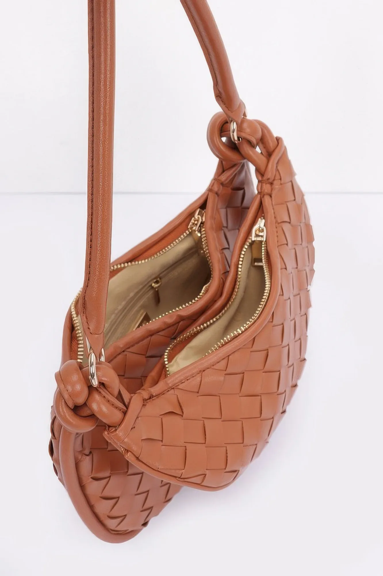 Faux Leather Braided Double Hobo Bag sold by Unique Kulture product image thumbnail 4