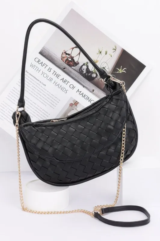 Faux Leather Braided Double Hobo Bag sold by Unique Kulture