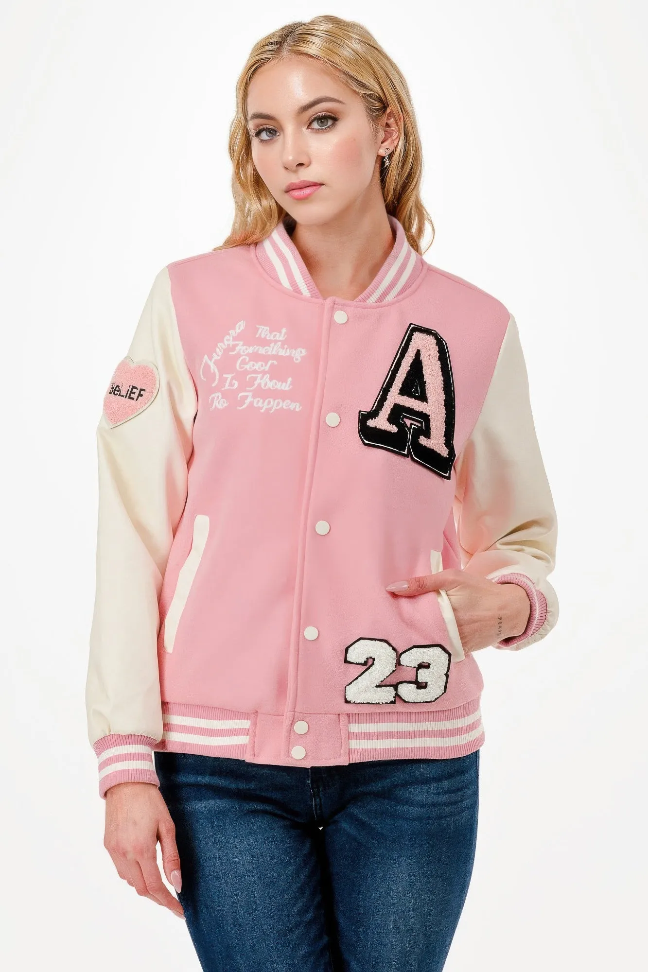 Patch Varsity Bomber Jacket sold by Unique Kulture product image thumbnail 3