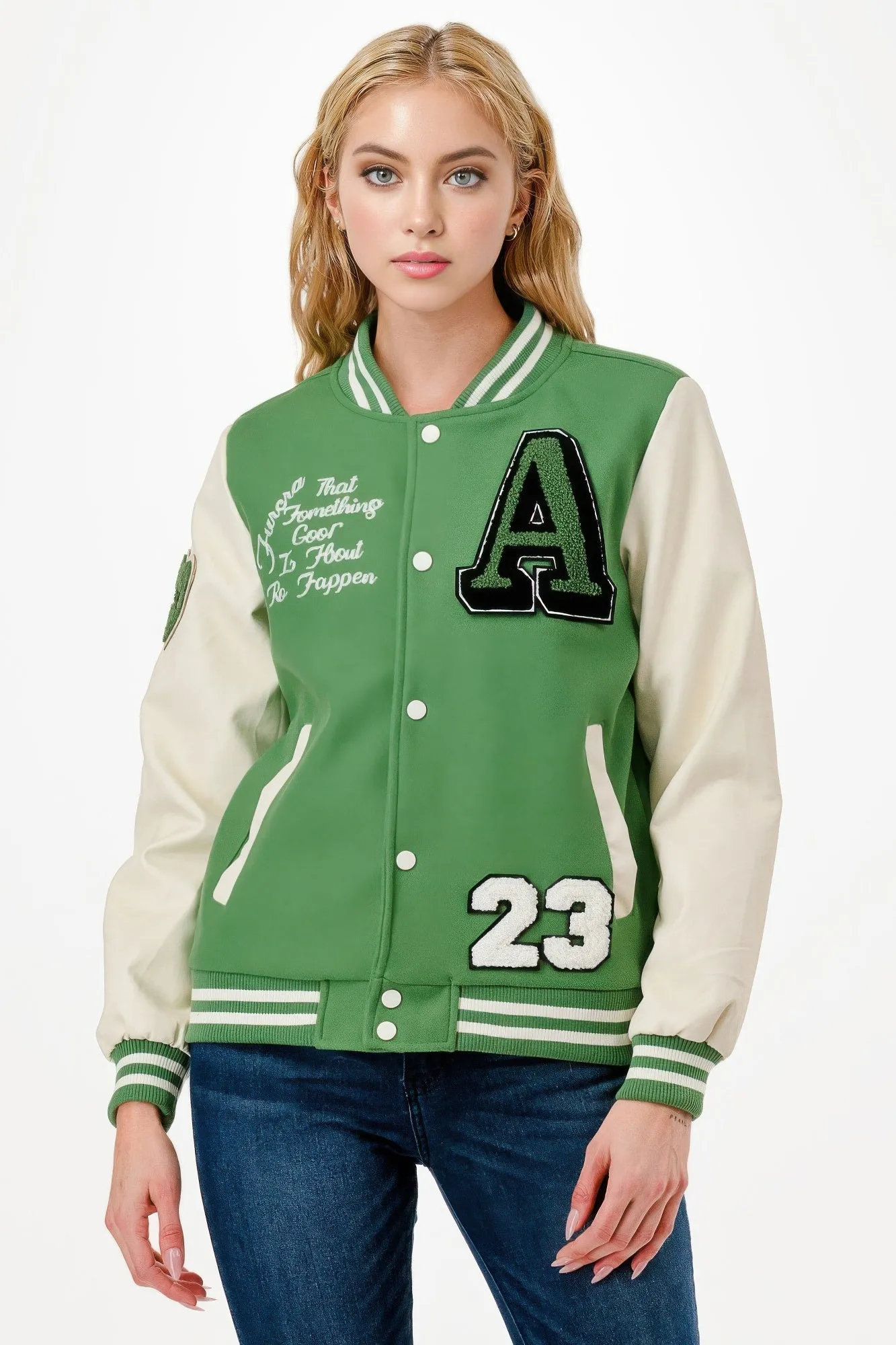 Patch Varsity Bomber Jacket sold by Unique Kulture