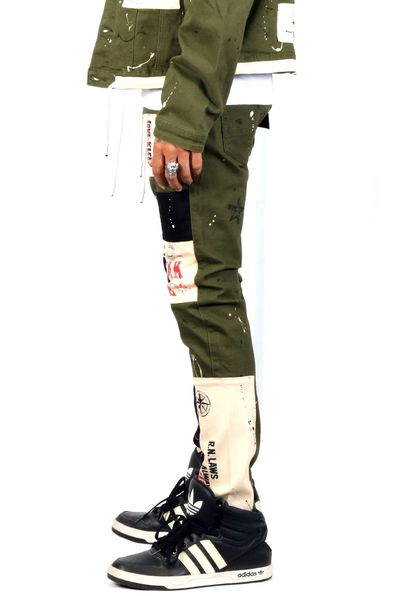 Chive Washed Skinny Twill Pants sold by Unique Kulture product image thumbnail 2