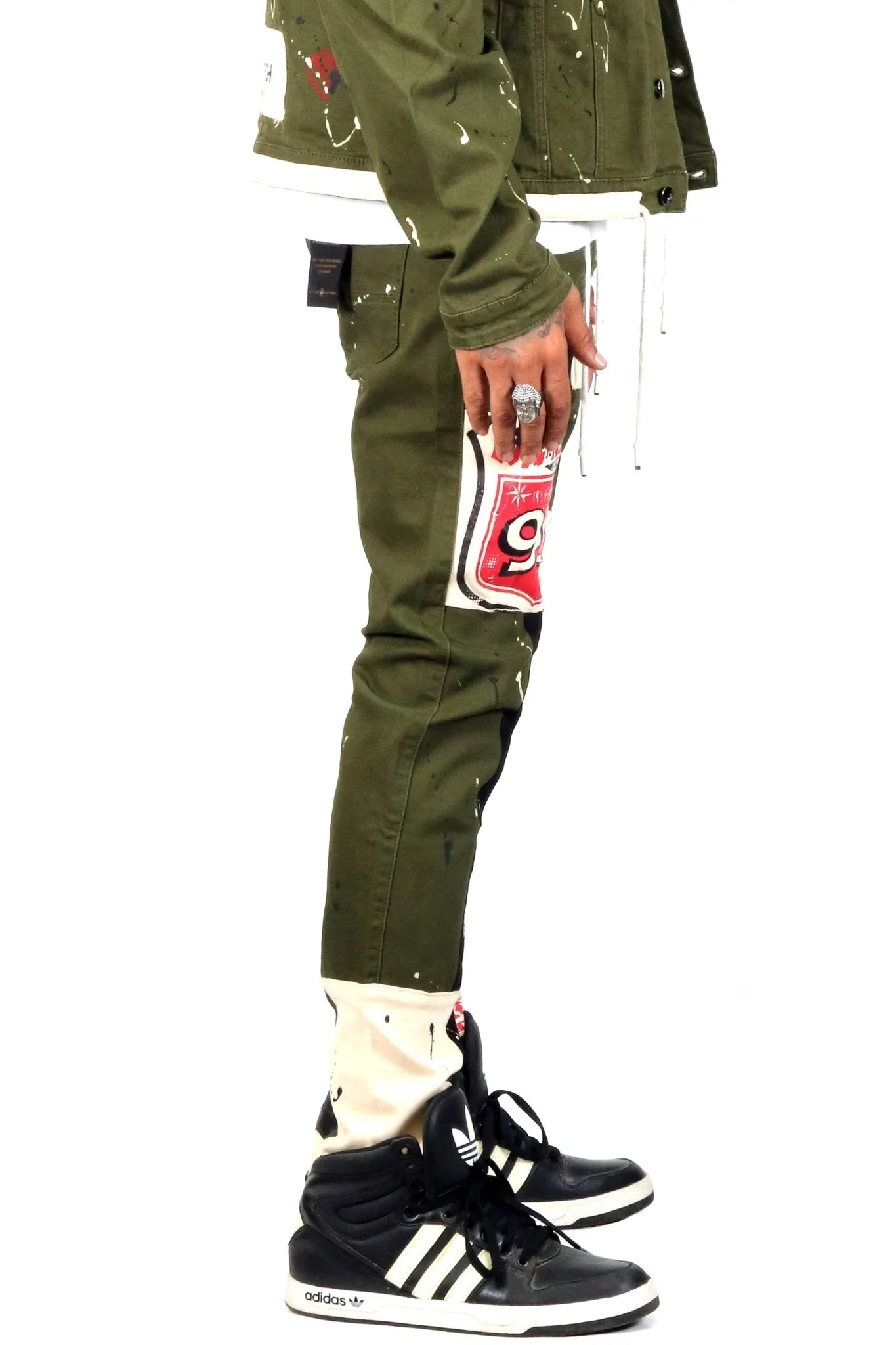 Chive Washed Skinny Twill Pants sold by Unique Kulture product image thumbnail 4